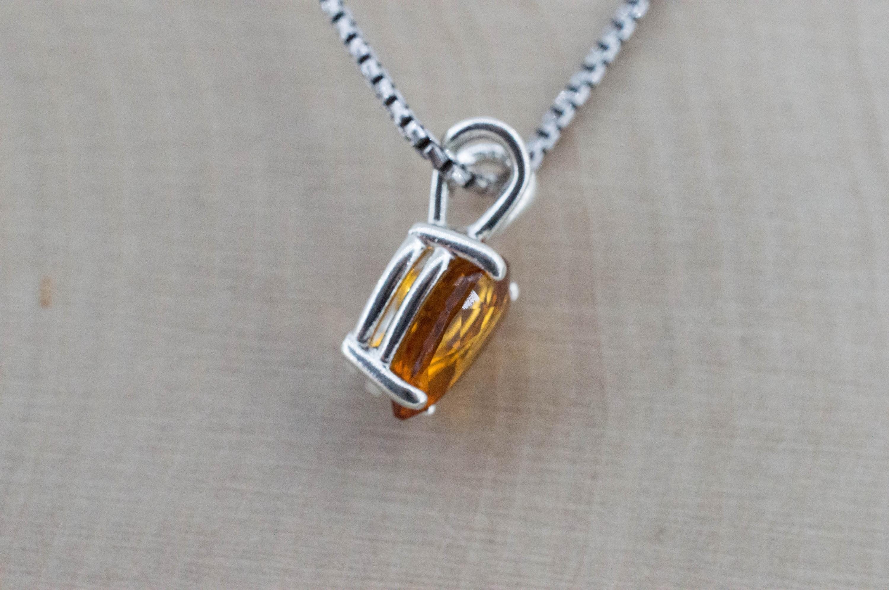 Citrine Pendant; Natural Untreated Uruguay Citrine; 1.780cts - Mark Oliver Gems