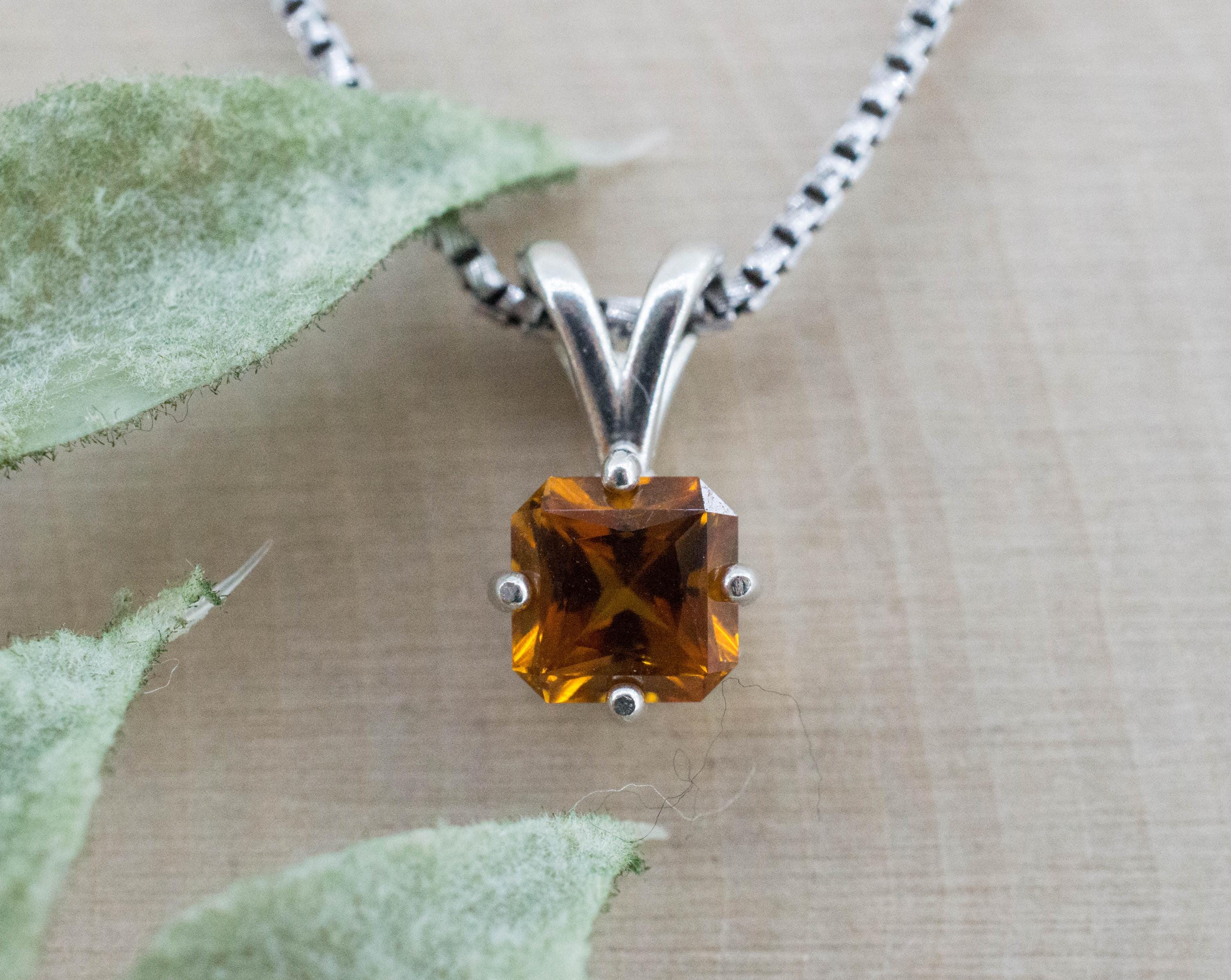 Citrine Pendant; Natural Untreated Uruguay Citrine; 0.980cts - Mark Oliver Gems