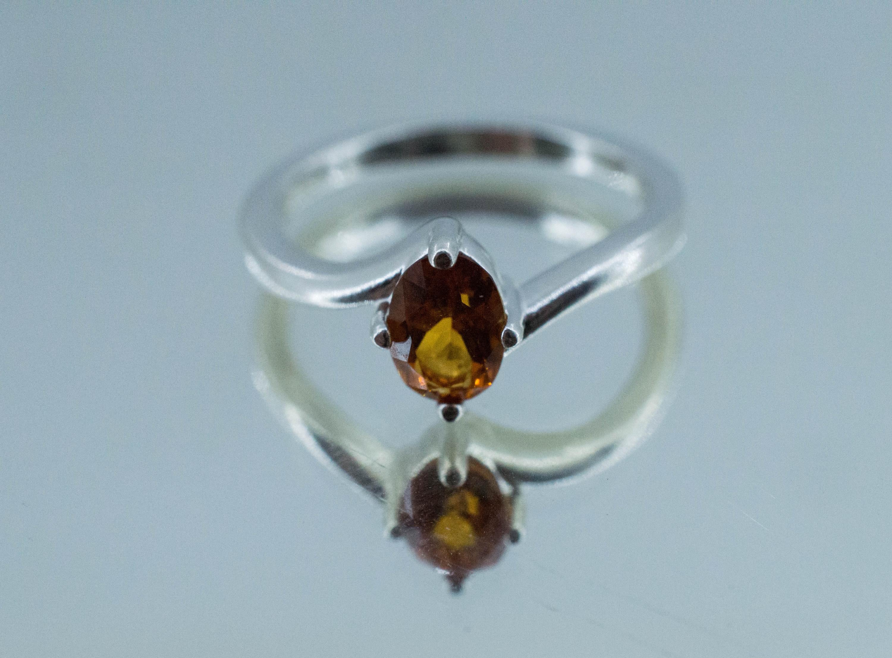 Citrine Ring; Natural Untreated Uruguay Citrine; 0.715cts - Mark Oliver Gems