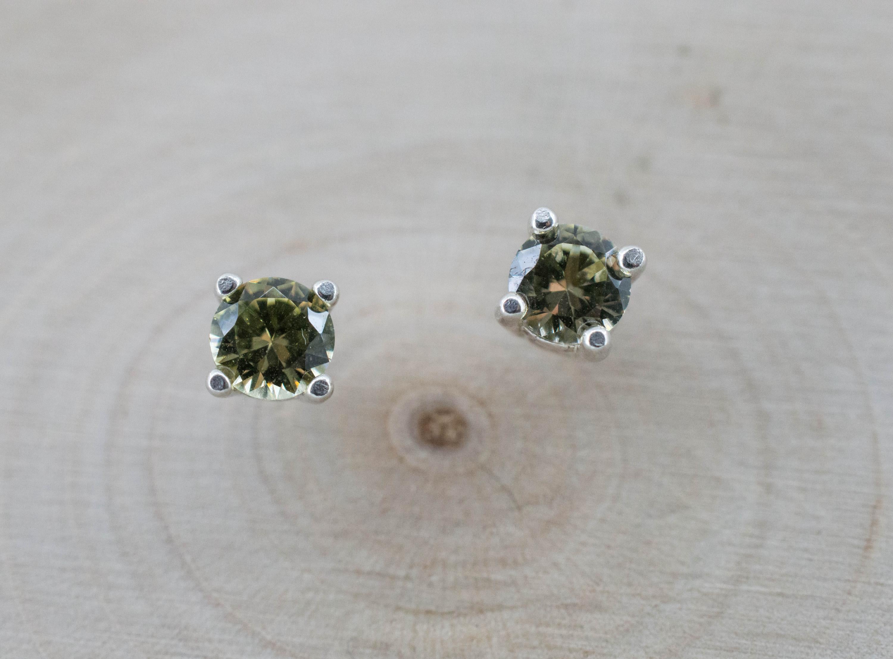 Grossular Garnet Earrings; Natural Untreated Tanzania Garnet; 0.595cts - Mark Oliver Gems