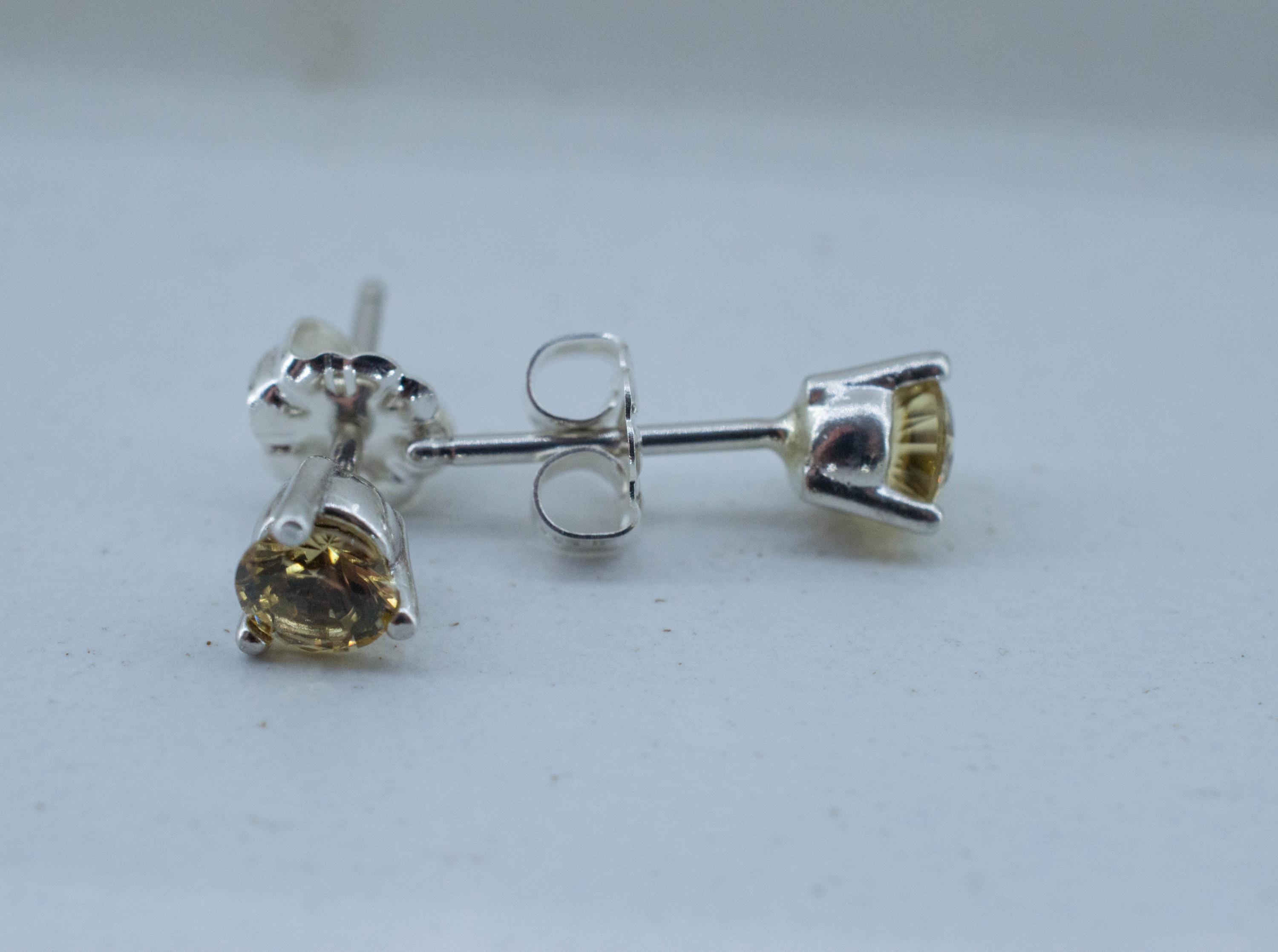 Grossular Garnet Earrings; Natural Untreated Tanzania Garnet; 0.655cts - Mark Oliver Gems