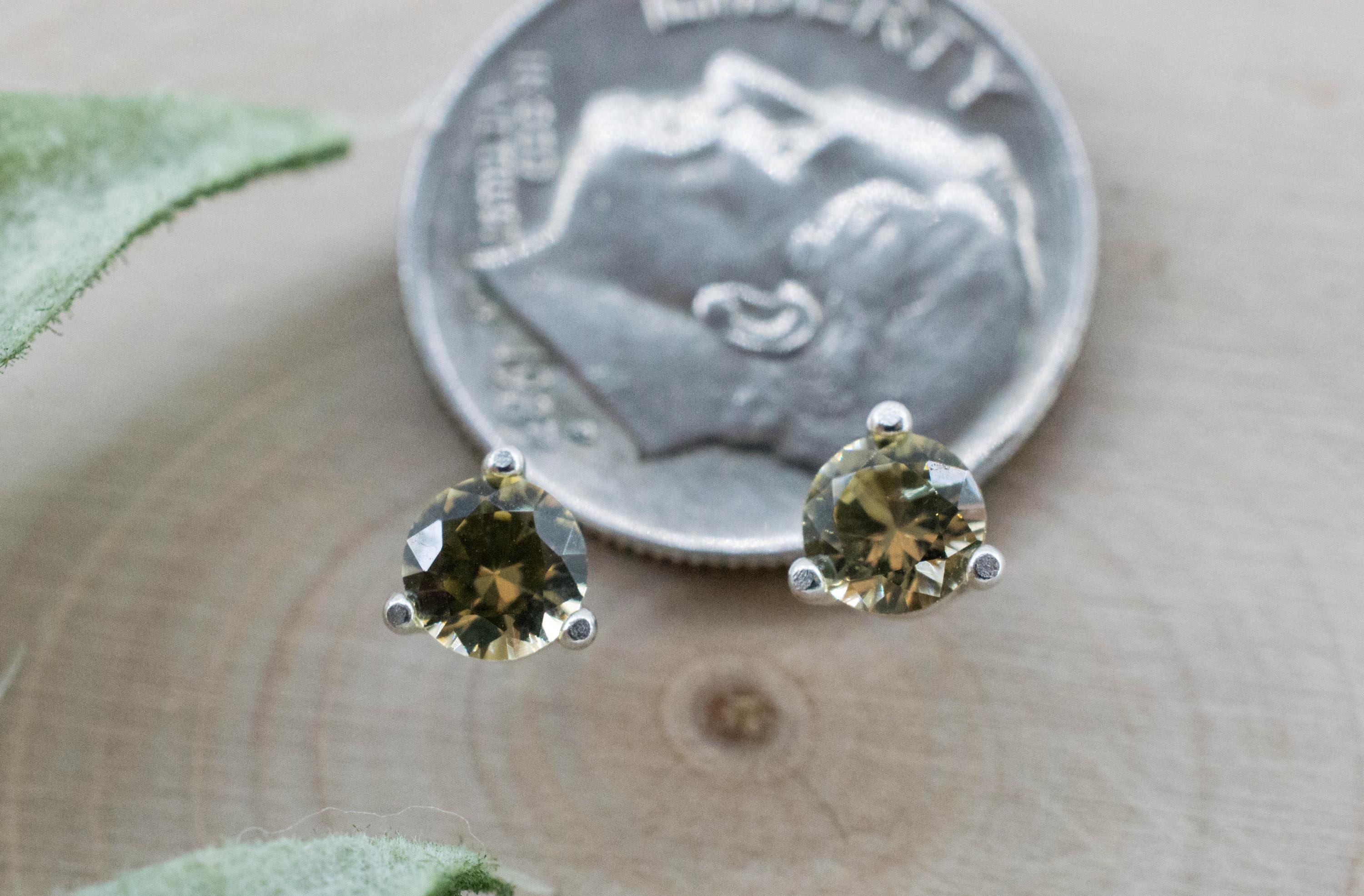 Grossular Garnet Earrings; Natural Untreated Tanzania Garnet; 0.655cts - Mark Oliver Gems