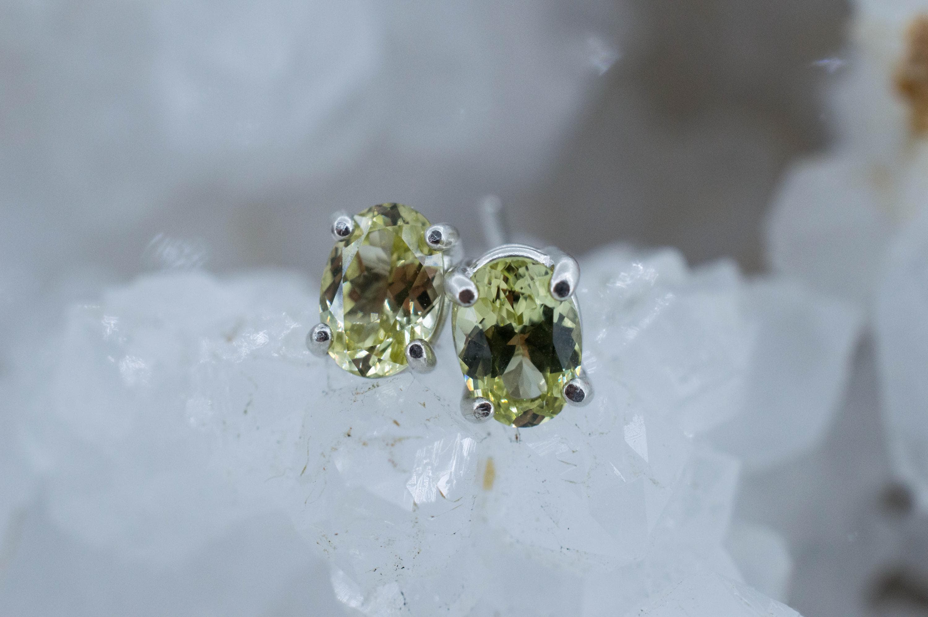 Grossular Garnet Earrings; Natural Untreated Tanzania Garnet; 1.560cts - Mark Oliver Gems