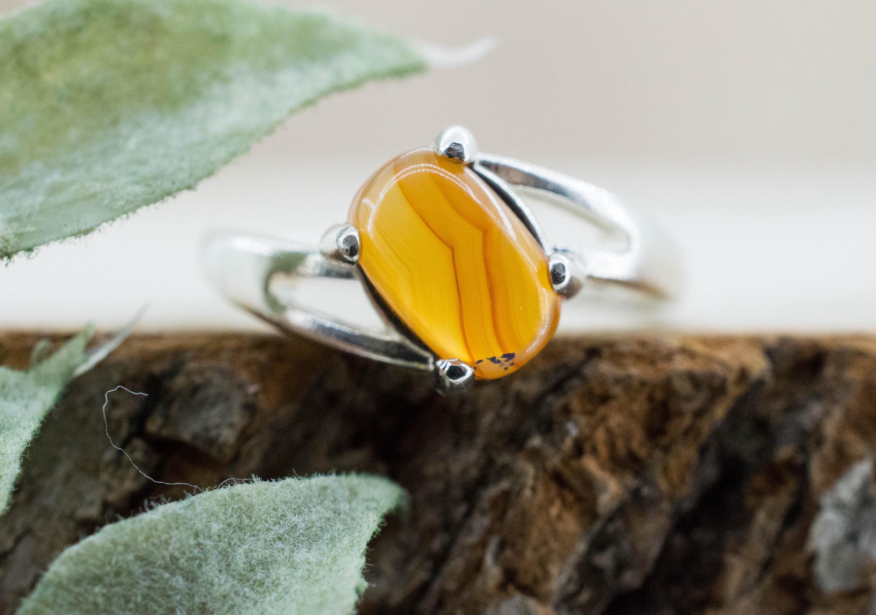 Carnelian Ring, Natural Untreated New Jersey Carnelian; 1.440cts - Mark Oliver Gems