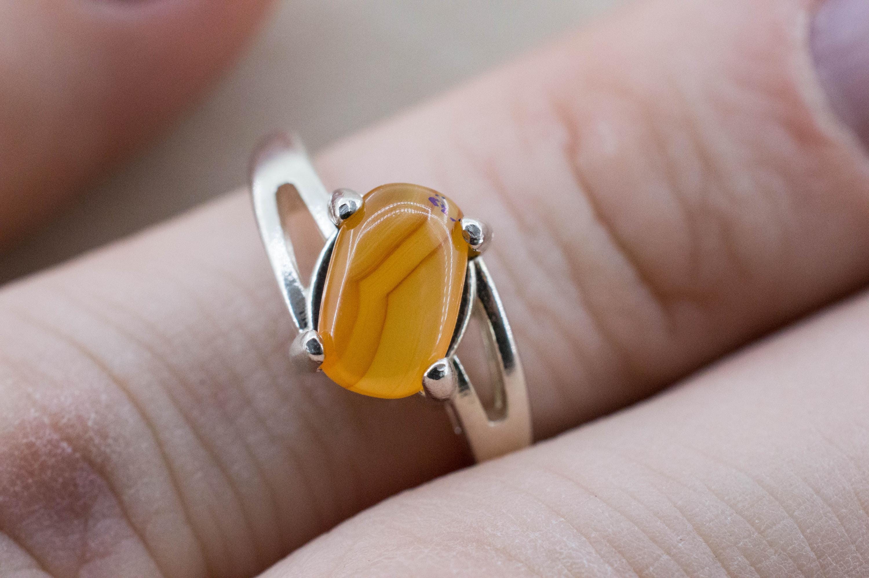 Carnelian Ring, Natural Untreated New Jersey Carnelian; 1.440cts - Mark Oliver Gems