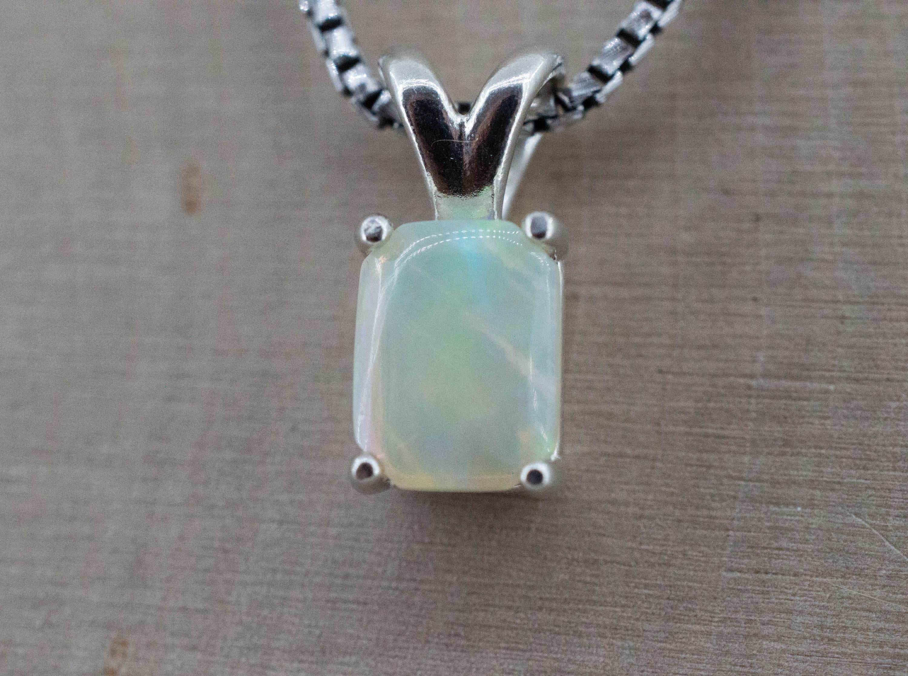Opal Pendant, Natural Untreated Australian Opal; 0.810cts - Mark Oliver Gems