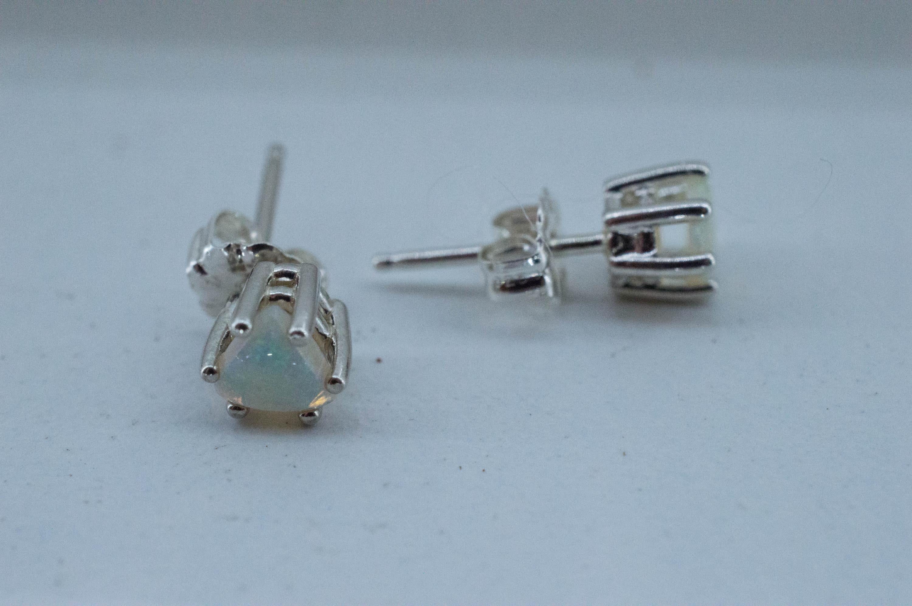 Opal Earrings, Natural Untreated Australian Opal; 0.485cts - Mark Oliver Gems