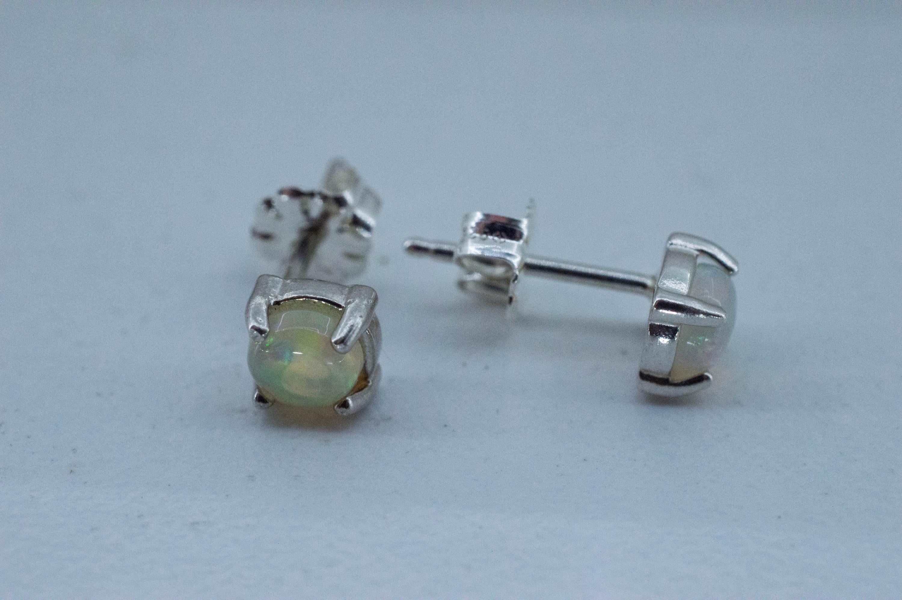 Opal Earrings, Natural Untreated Australian Opal; 0.575cts - Mark Oliver Gems