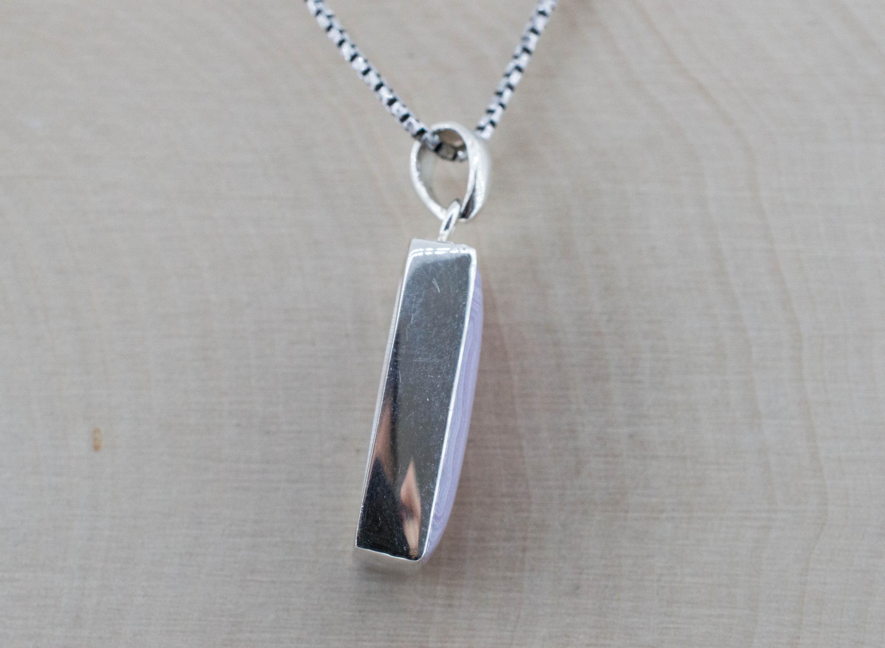 Parcelas Agate Pendant; Natural and Untreated Mexican Agate - Mark Oliver Gems