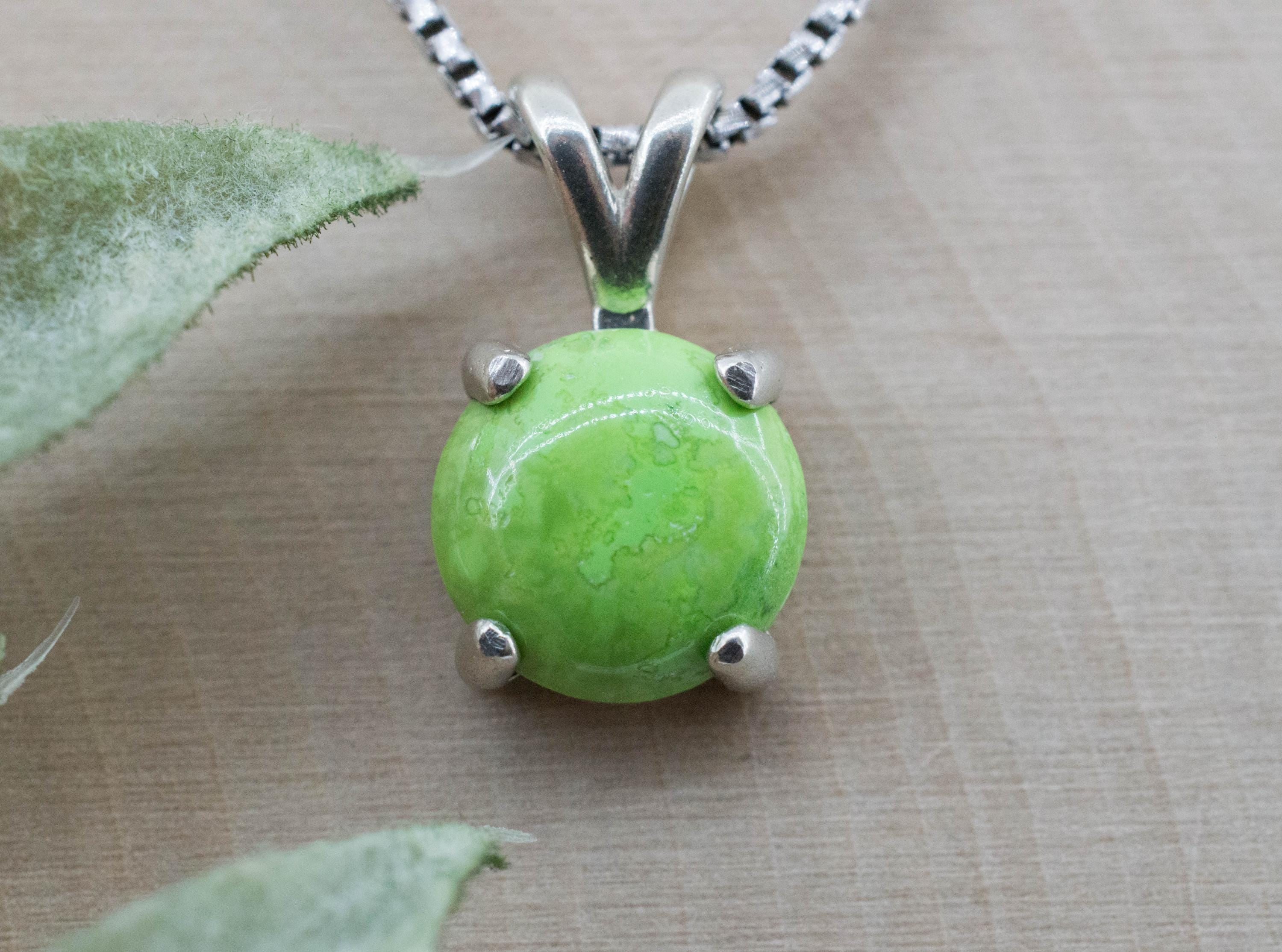 Gaspetite Pendant; Natural Untreated Australian Gaspeite; 3.025cts - Mark Oliver Gems