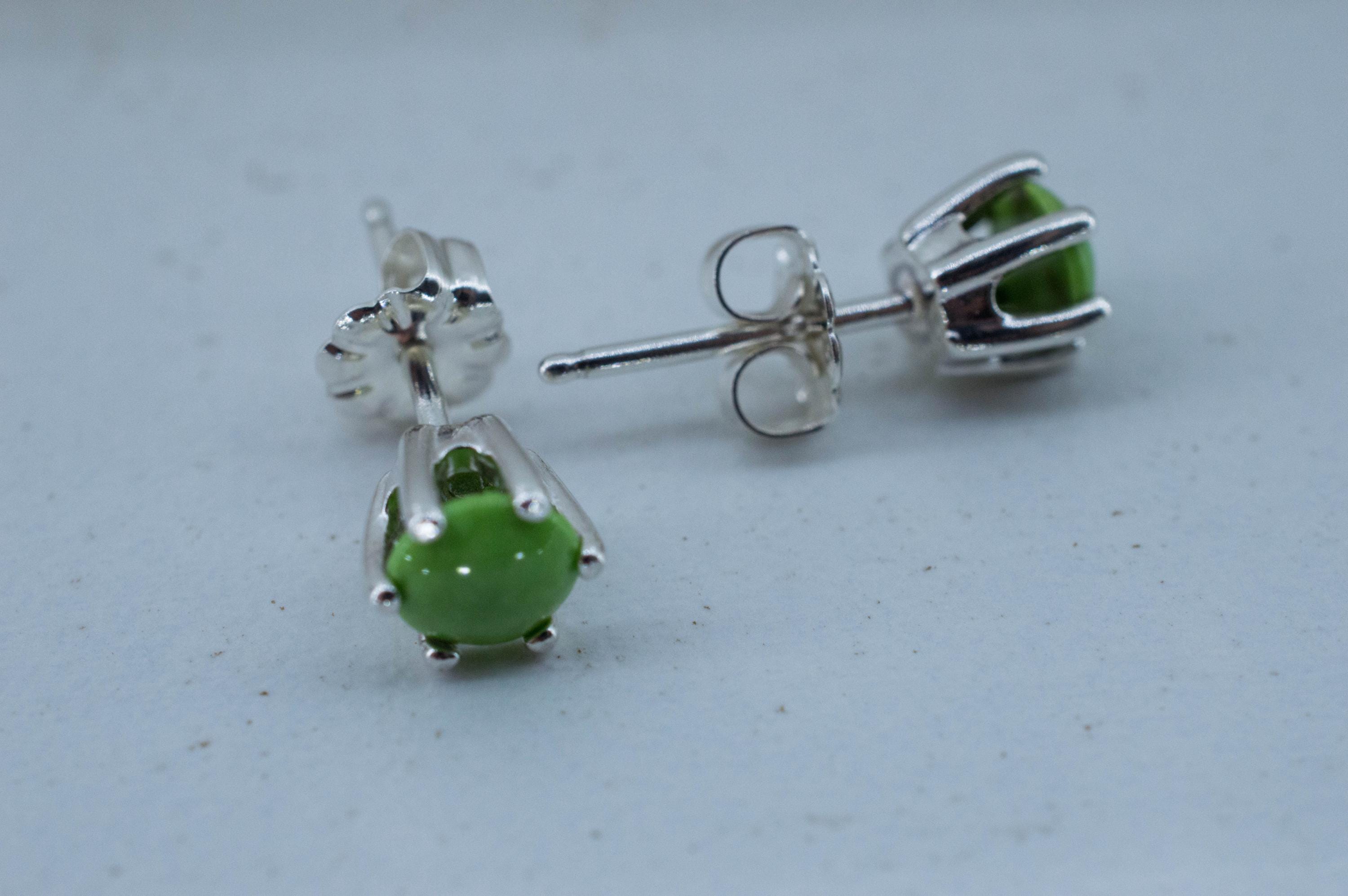 Gaspetite Earrings; Natural Untreated Australian Gaspeite; 0.730cts - Mark Oliver Gems