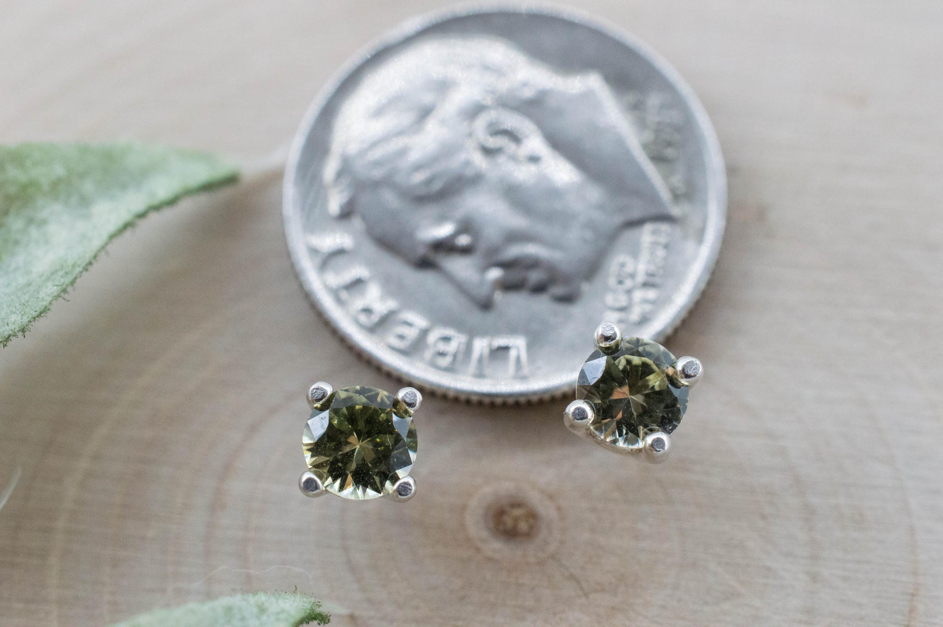 Grossular Garnet Earrings; Natural Untreated Tanzania Garnet; 0.595cts - Mark Oliver Gems