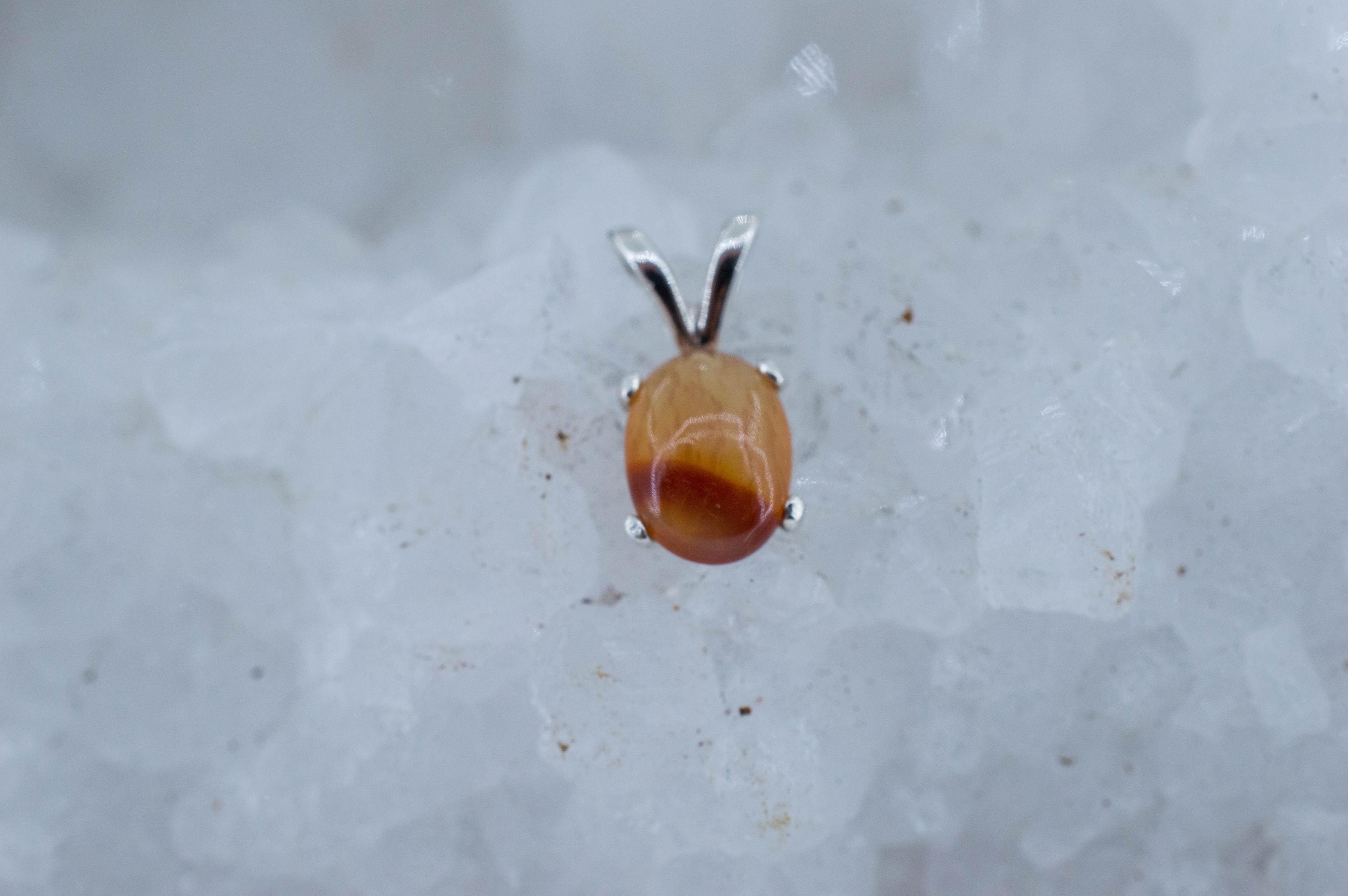 Carnelian Pendant, Natural Untreated New Jersey Carnelian; 0.935cts - Mark Oliver Gems
