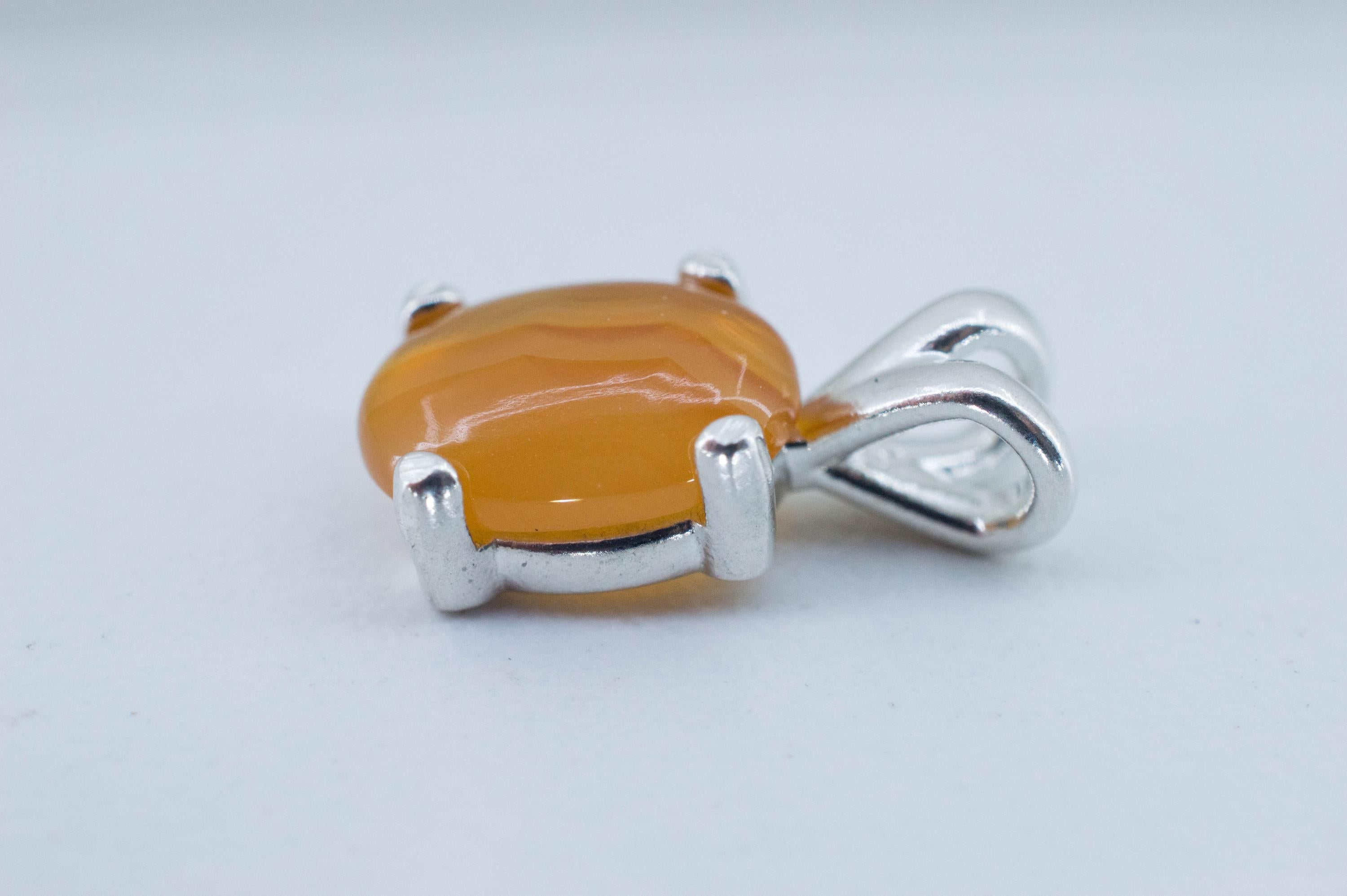 Carnelian Pendant, Natural Untreated New Jersey Carnelian; 2.220cts - Mark Oliver Gems