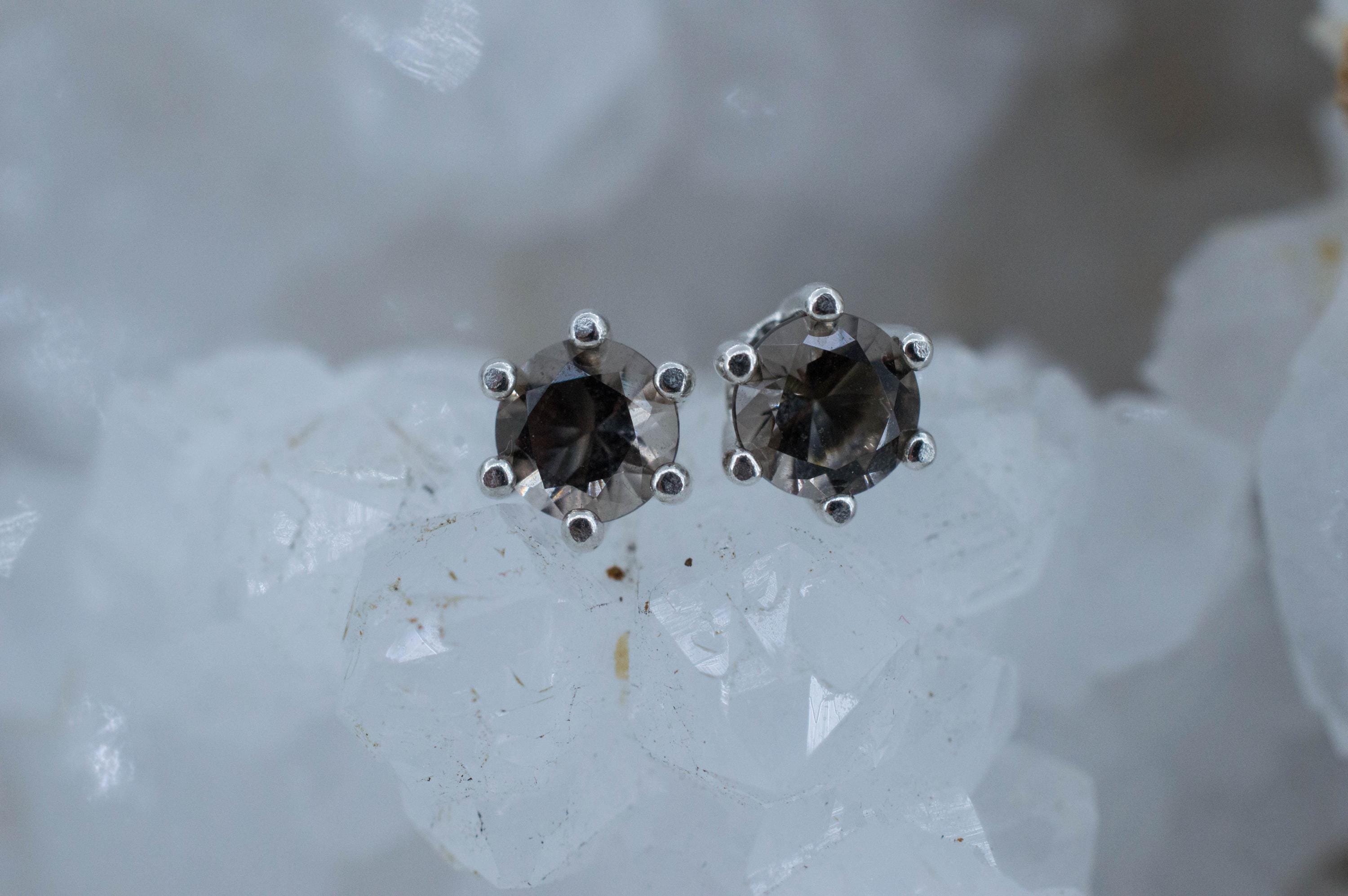 Colombianite Earrings; Natural Untreated Colombia Pseudotektite; 0.725cts - Mark Oliver Gems