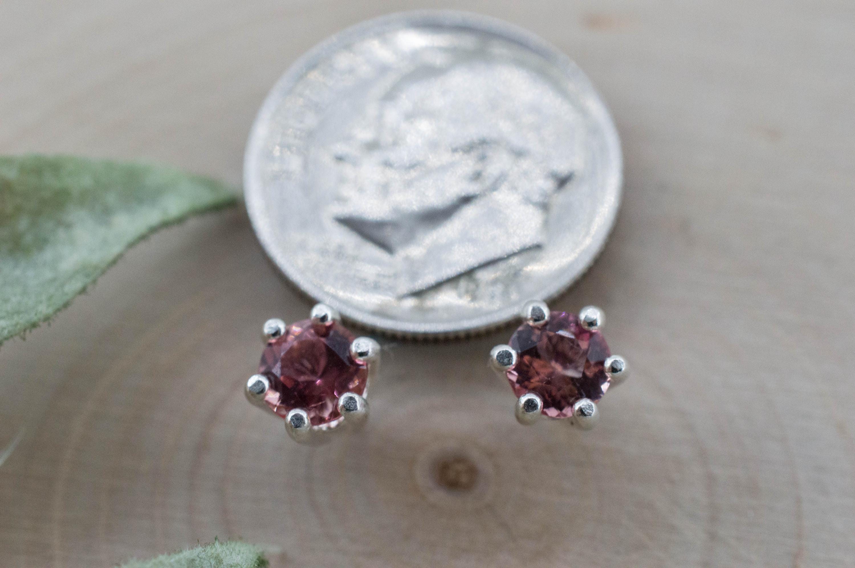 Pink Tourmaline Earrings; Natural Untreated Brazil Pink Tourmaline; 0.705cts - Mark Oliver Gems
