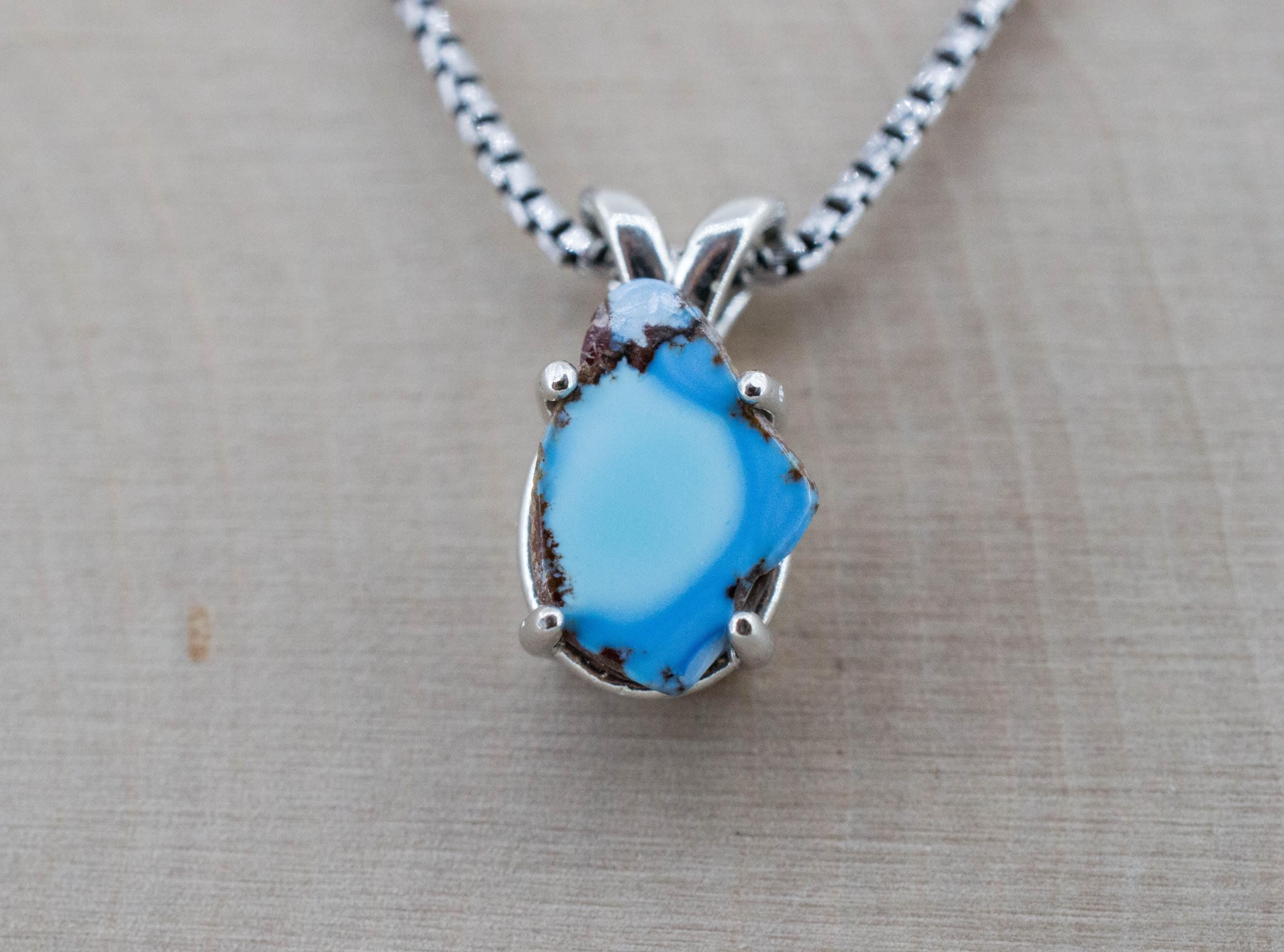Golden Hills Turquoise Pendant, Natural Untreated Kazakhstan Turquoise; 1.620cts - Mark Oliver Gems