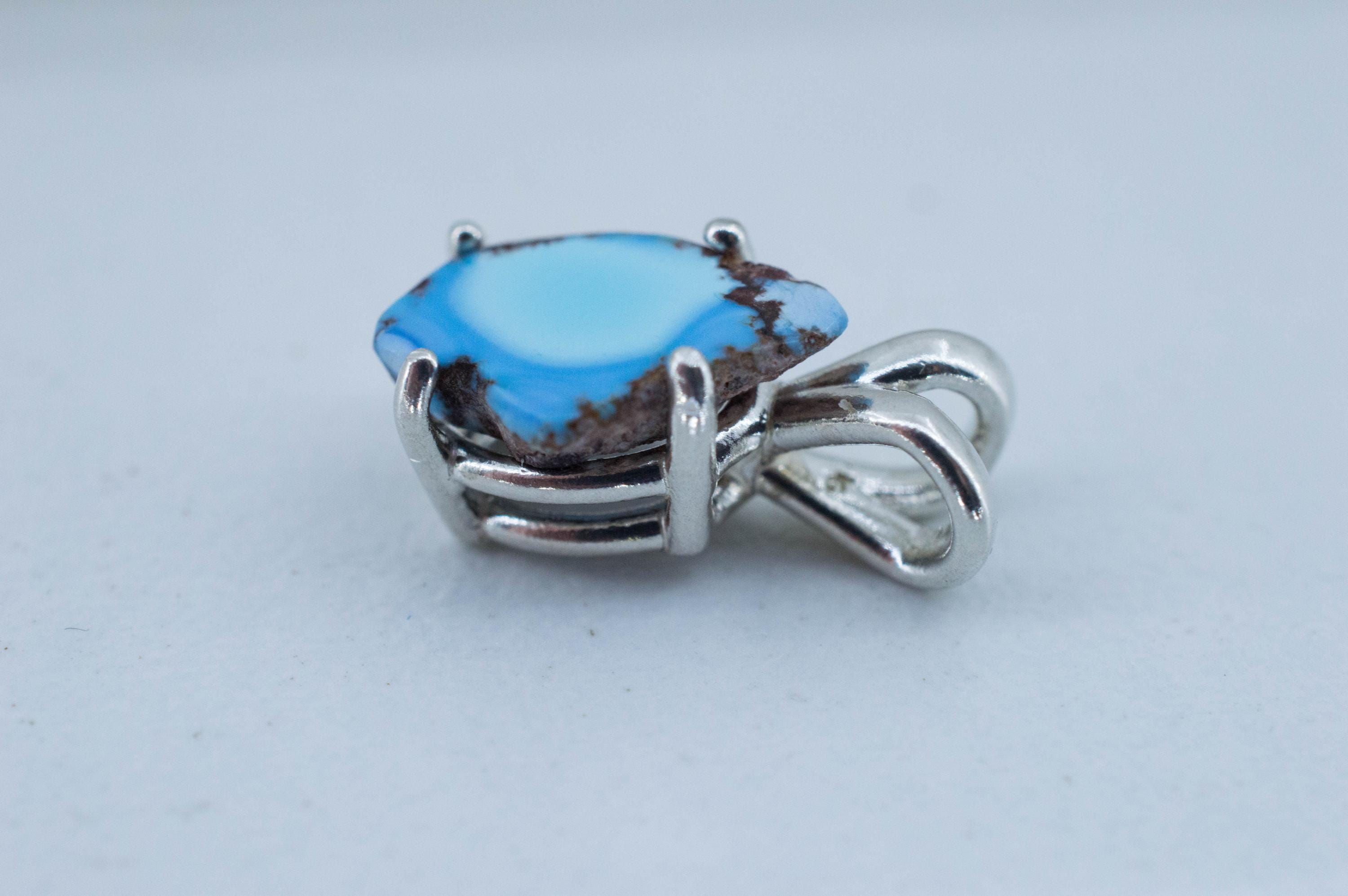 Golden Hills Turquoise Pendant, Natural Untreated Kazakhstan Turquoise; 1.620cts - Mark Oliver Gems