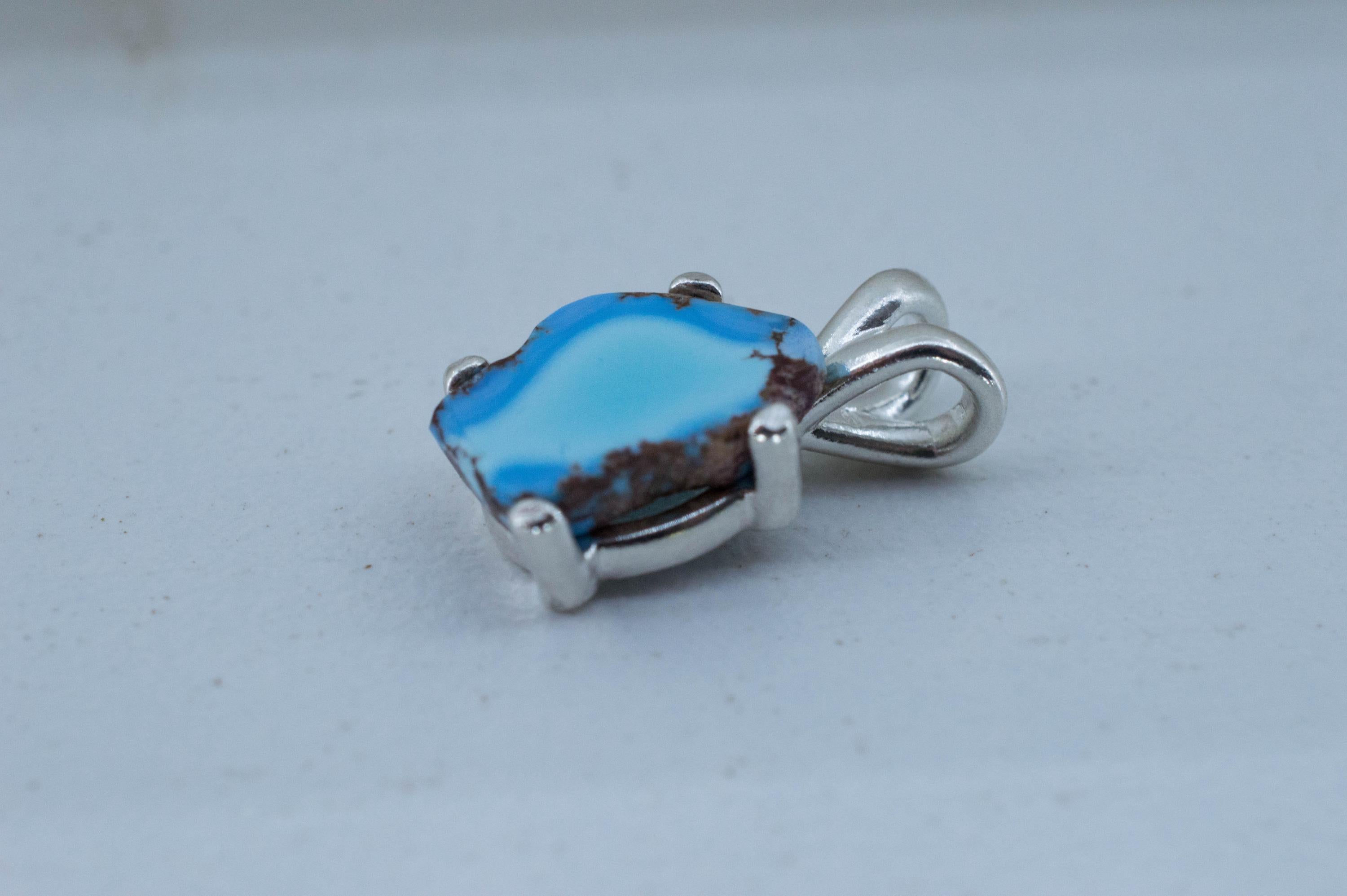 Golden Hills Turquoise Pendant, Natural Untreated Kazakhstan Turquoise; 2.145cts - Mark Oliver Gems