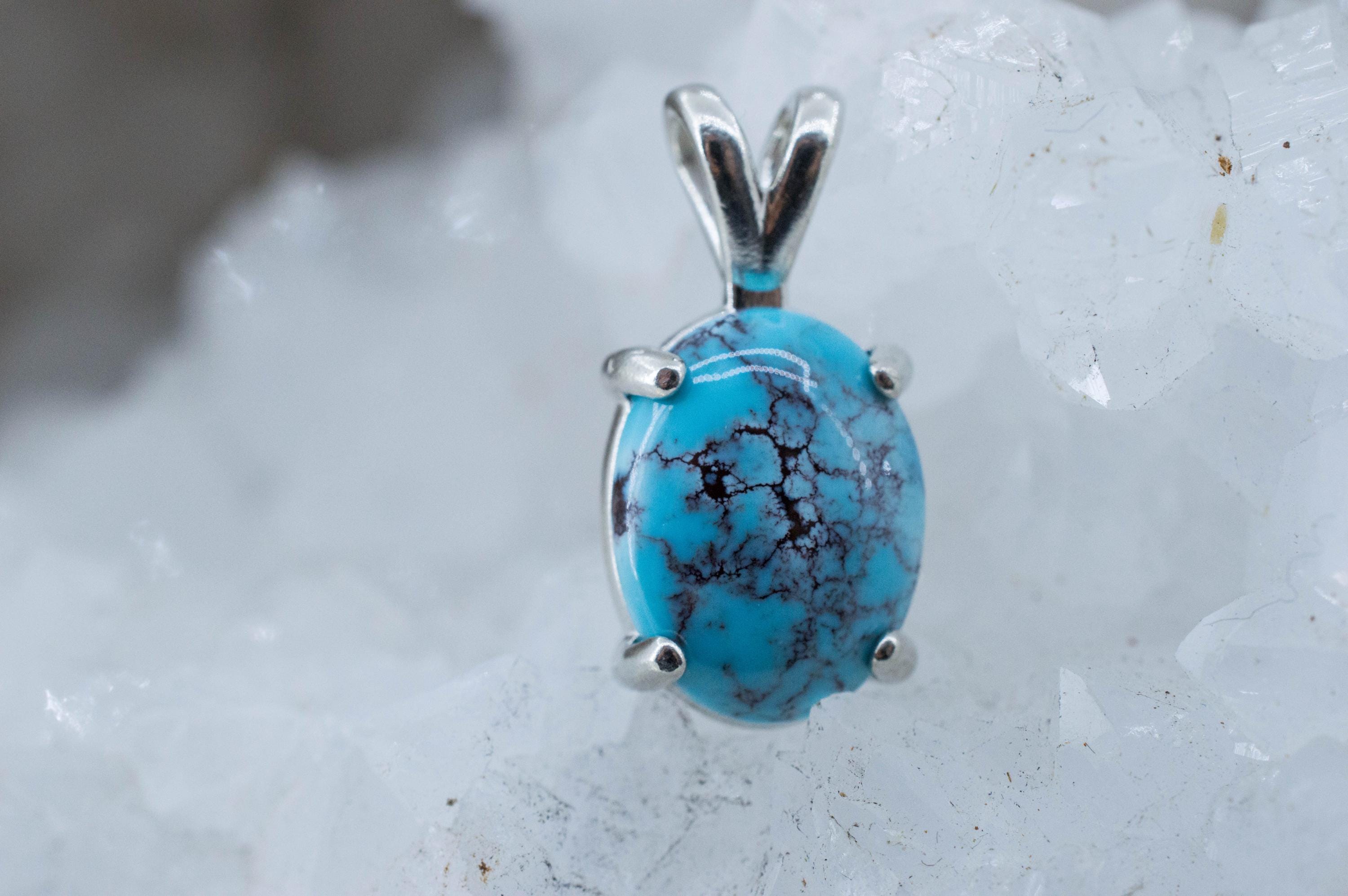 Golden Hills Turquoise Pendant, Natural Untreated Kazakhstan Turquoise; 3.995cts - Mark Oliver Gems