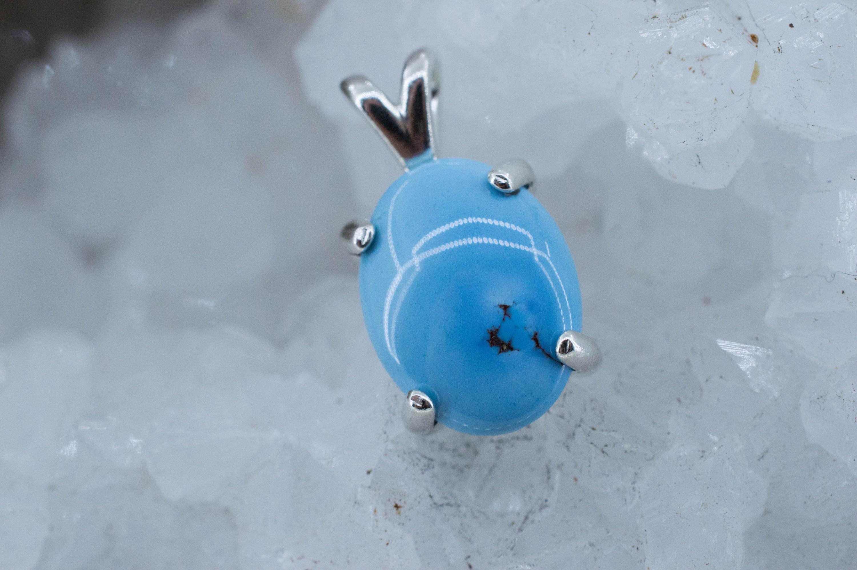 Golden Hills Turquoise Pendant, Natural Untreated Kazakhstan Turquoise; 4.930cts - Mark Oliver Gems