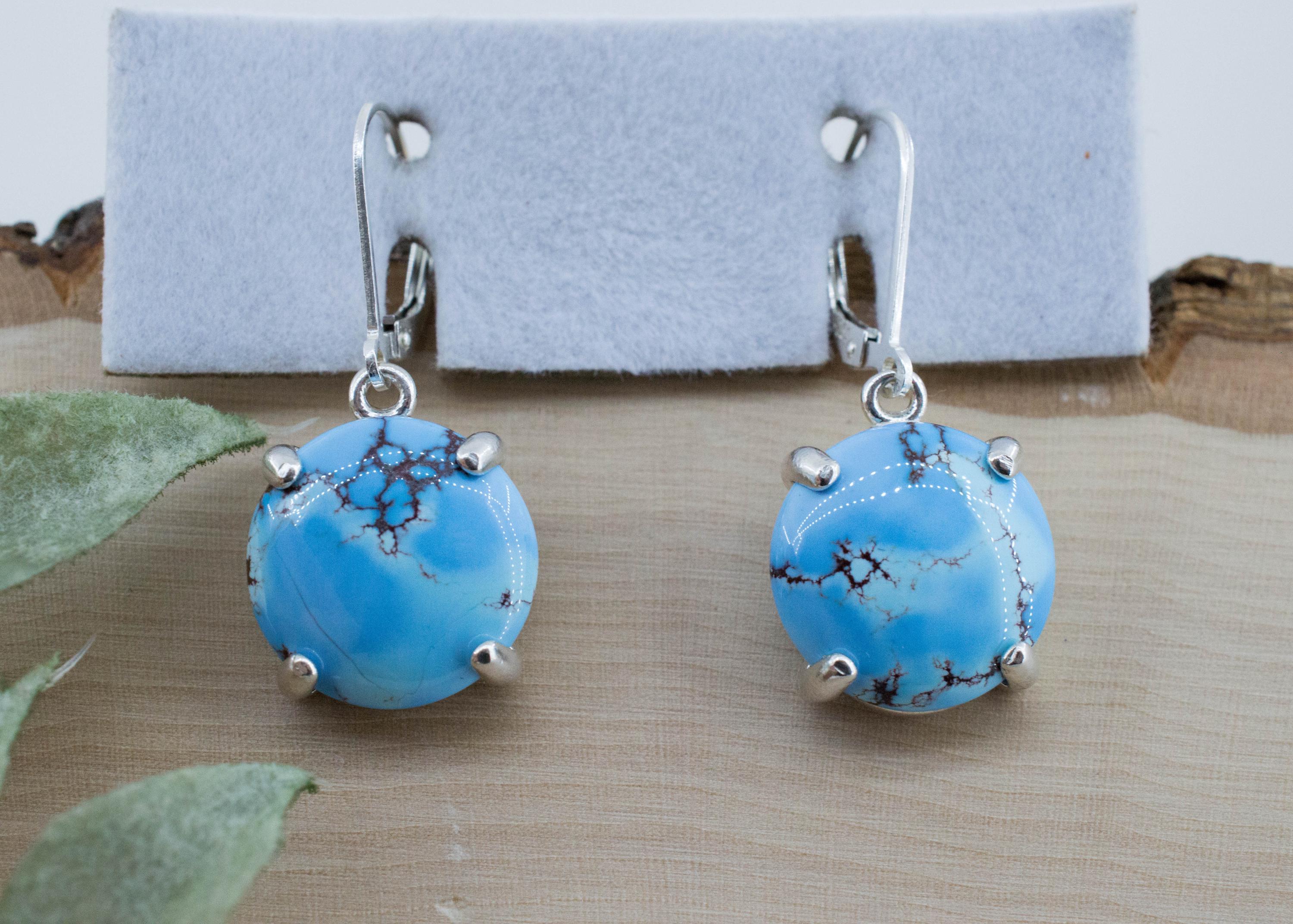 Golden Hills Turquoise Earrings, Natural Untreated Kazakhstan Turquoise; 10.750cts - Mark Oliver Gems