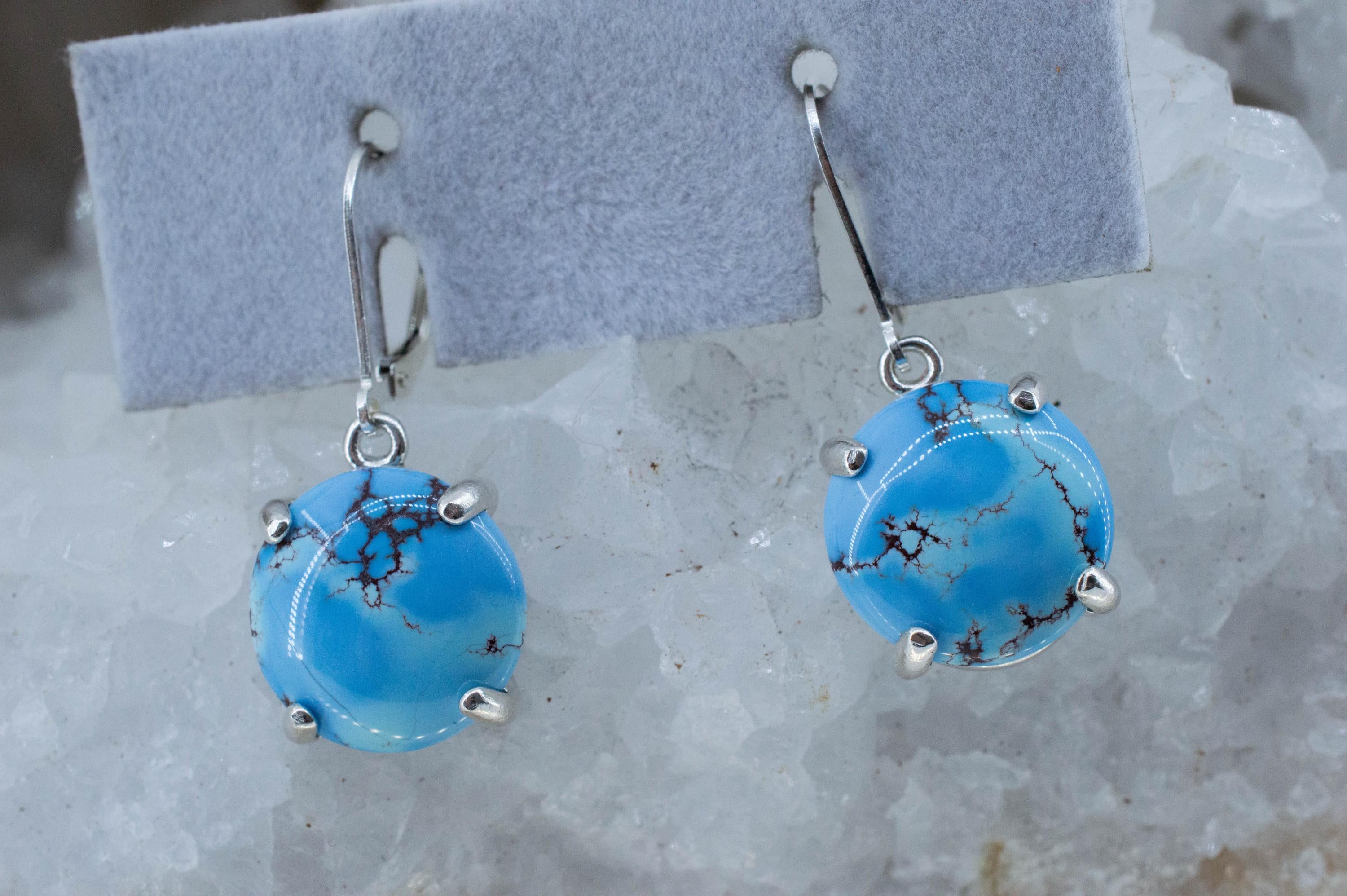 Golden Hills Turquoise Earrings, Natural Untreated Kazakhstan Turquoise; 10.750cts - Mark Oliver Gems