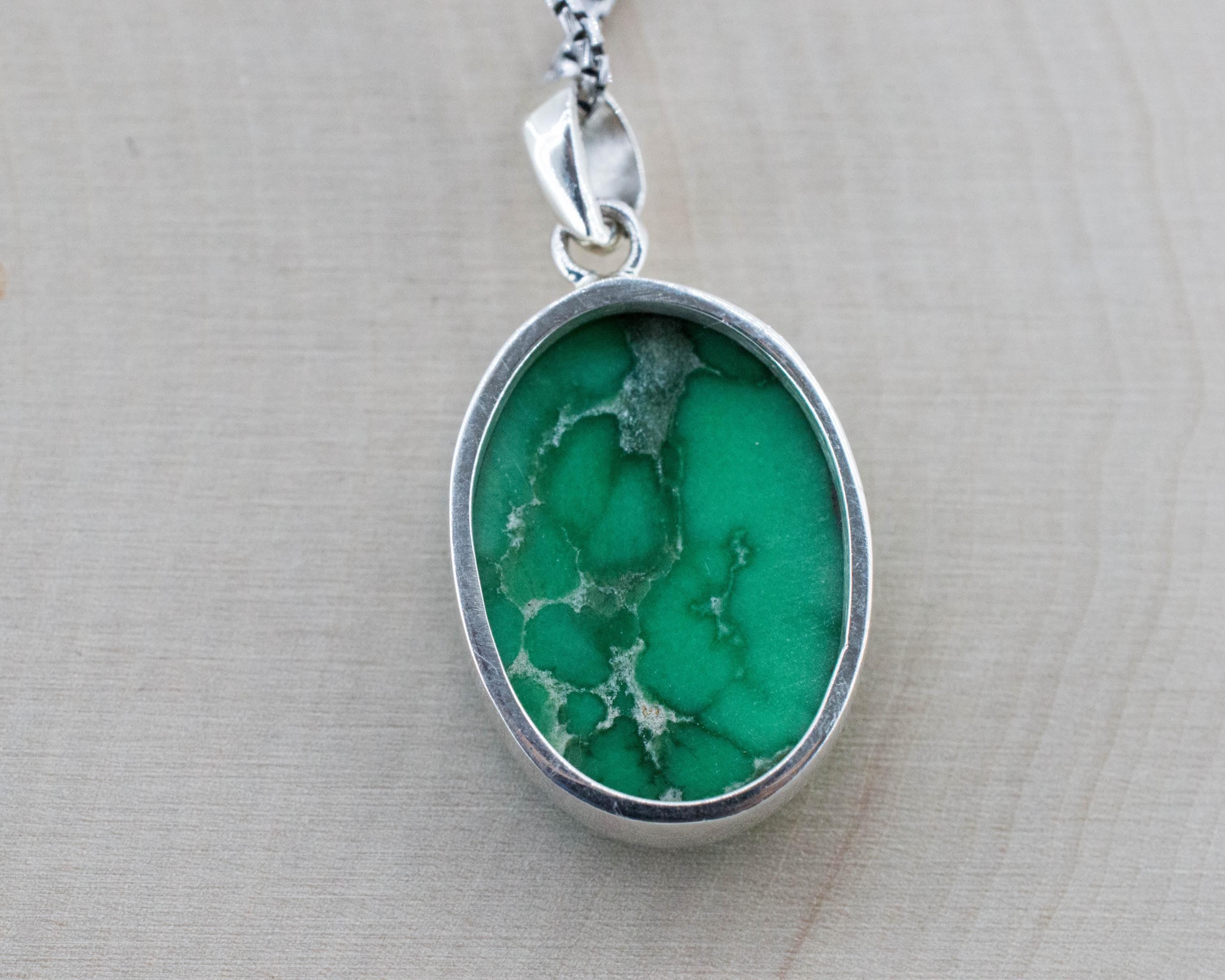 Variscite Pendant, Natural Untreated Australia Variscite; 23x17mm - Mark Oliver Gems