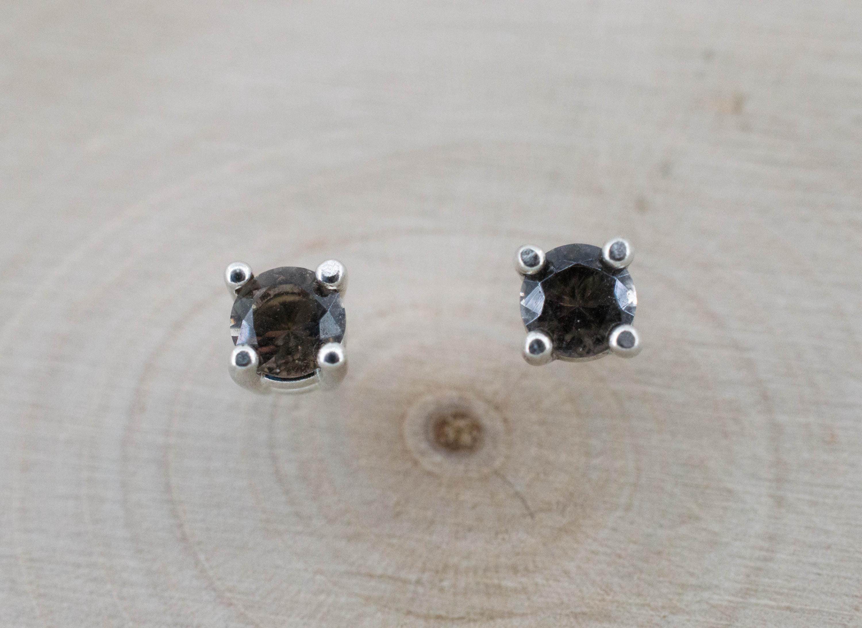 Colombianite Earrings; Natural Untreated Colombia Pseudotektite; 0.340cts - Mark Oliver Gems