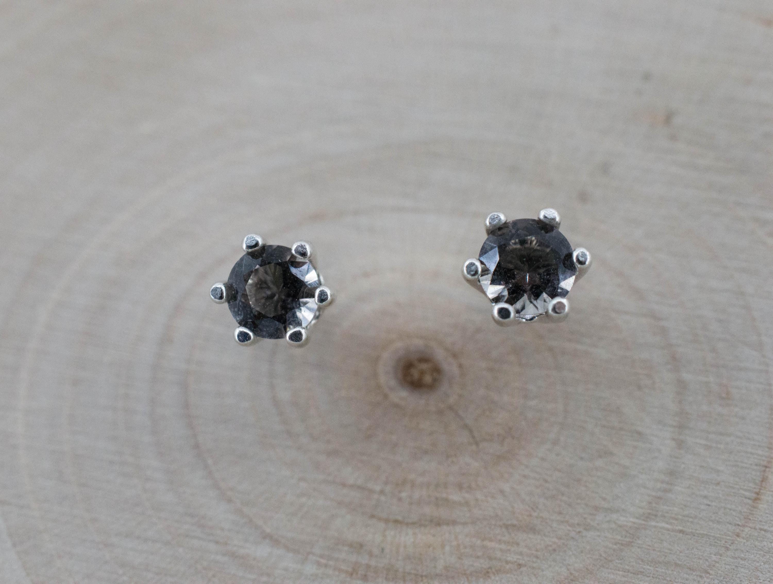 Colombianite Earrings; Natural Untreated Colombia Pseudotektite; 0.355cts - Mark Oliver Gems