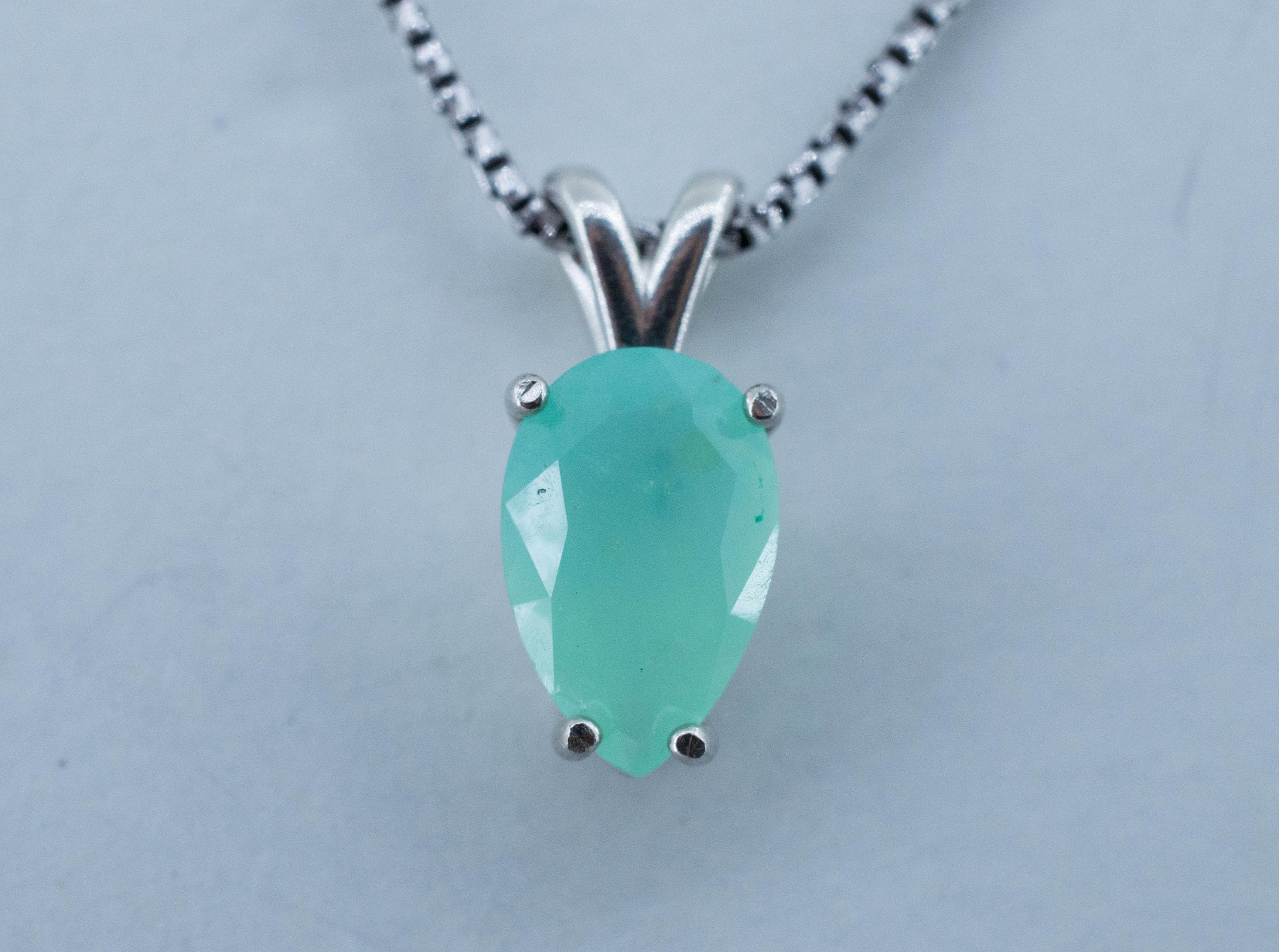 Green Opal Pendant, Natural Untreated Tanzania Prase Opal; 1.935cts - Mark Oliver Gems