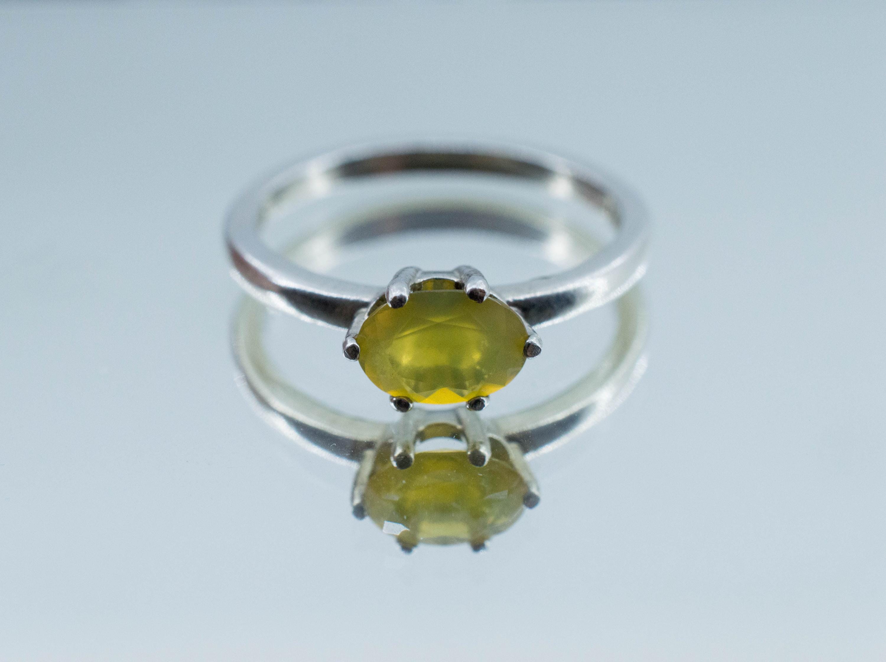 Yellow Opal Ring, Natural Untreated Tanzania Opal; 0.555cts - Mark Oliver Gems