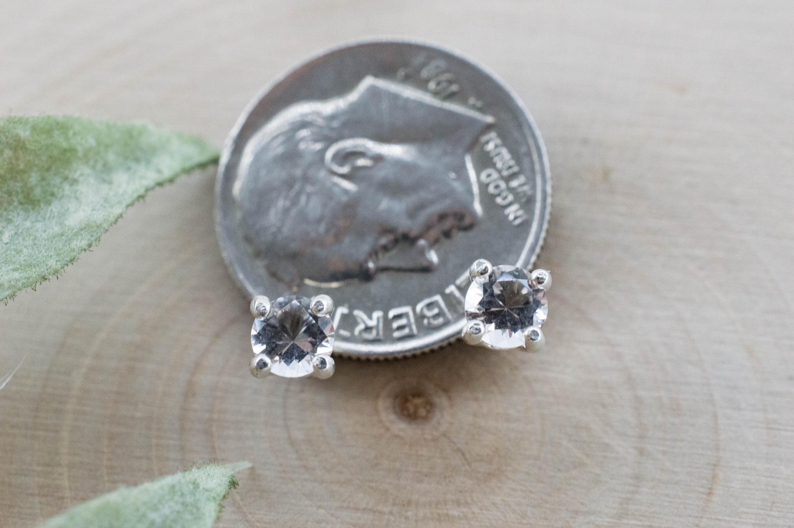 Goshenite Earrings; Natural Untreated Brazil Beryl; 0.460cts - Mark Oliver Gems