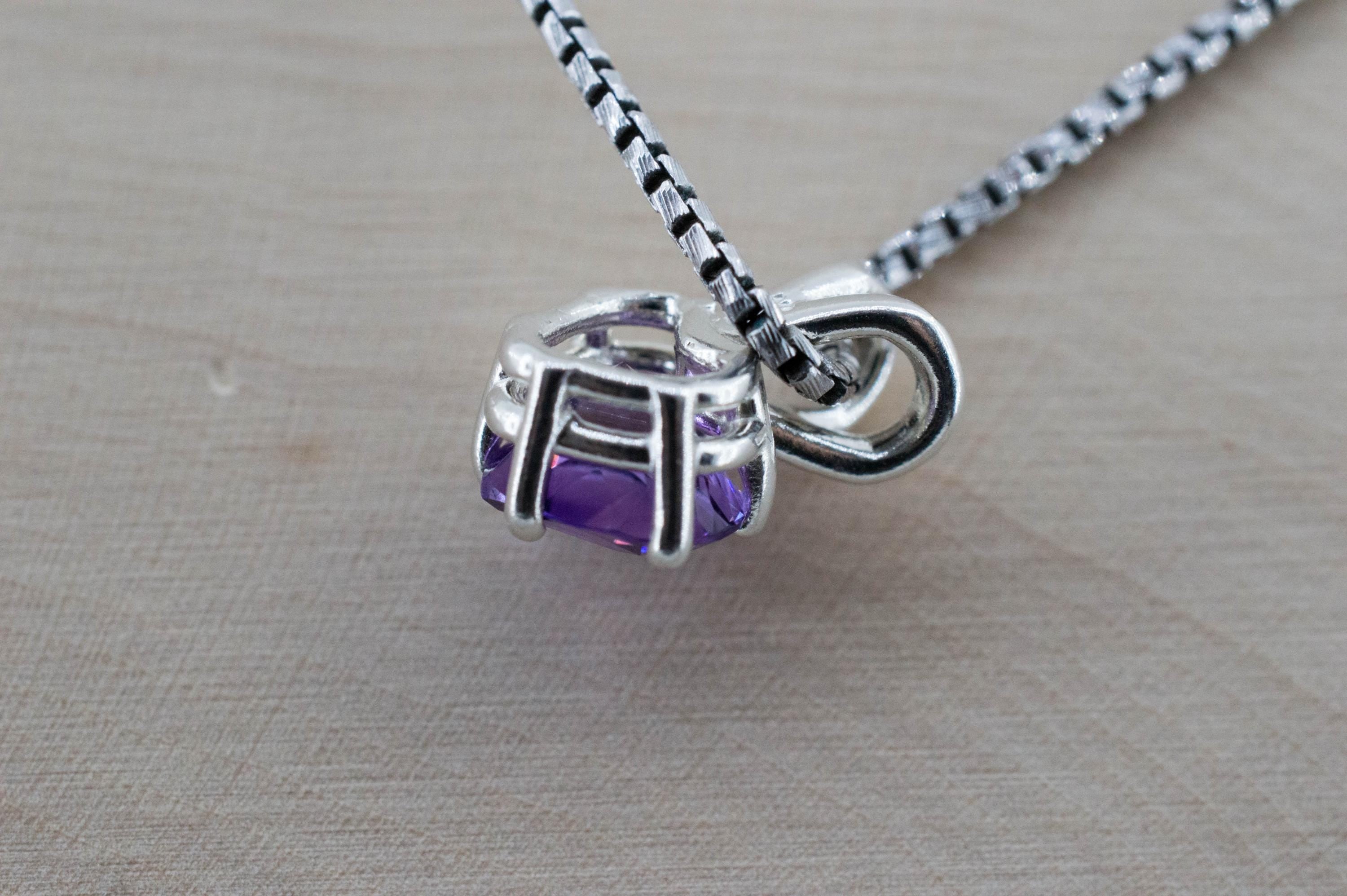 Amethyst Pendant, Natural Untreated Brazil Amethyst; 1.105cts - Mark Oliver Gems