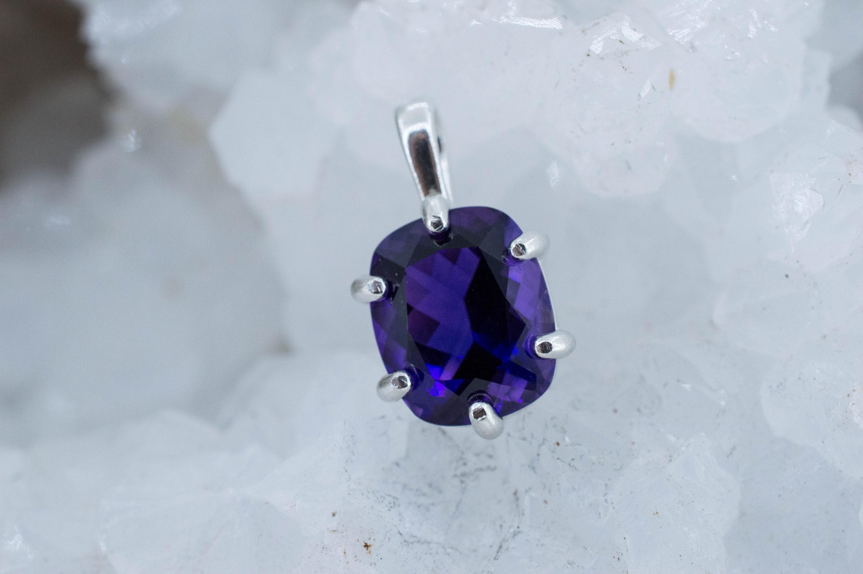 Amethyst Pendant, Natural Untreated Uruguay Amethyst; 4.470cts - Mark Oliver Gems