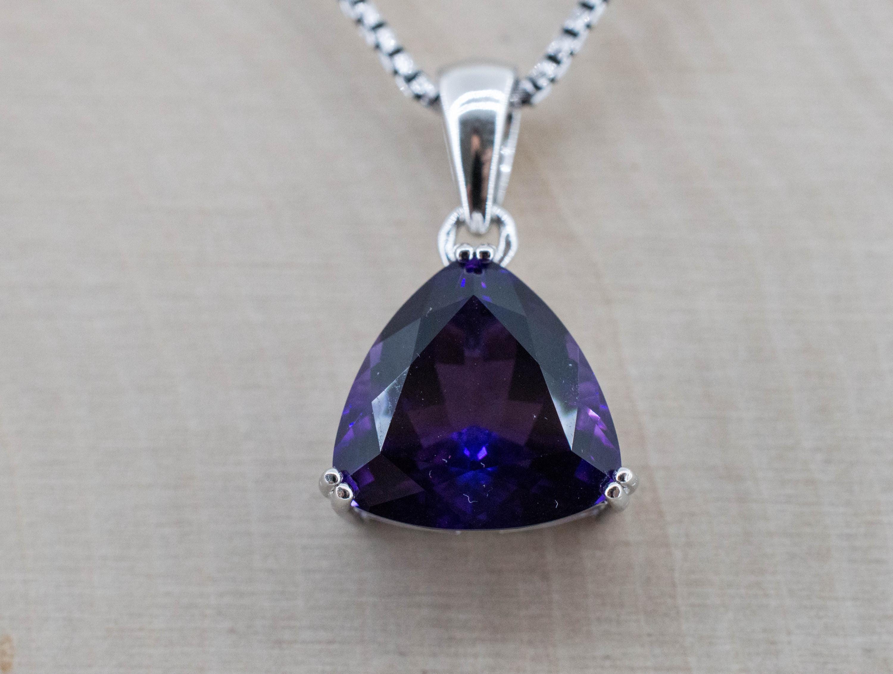 Amethyst Pendant, Natural Untreated Uruguay Amethyst; 5.065cts - Mark Oliver Gems