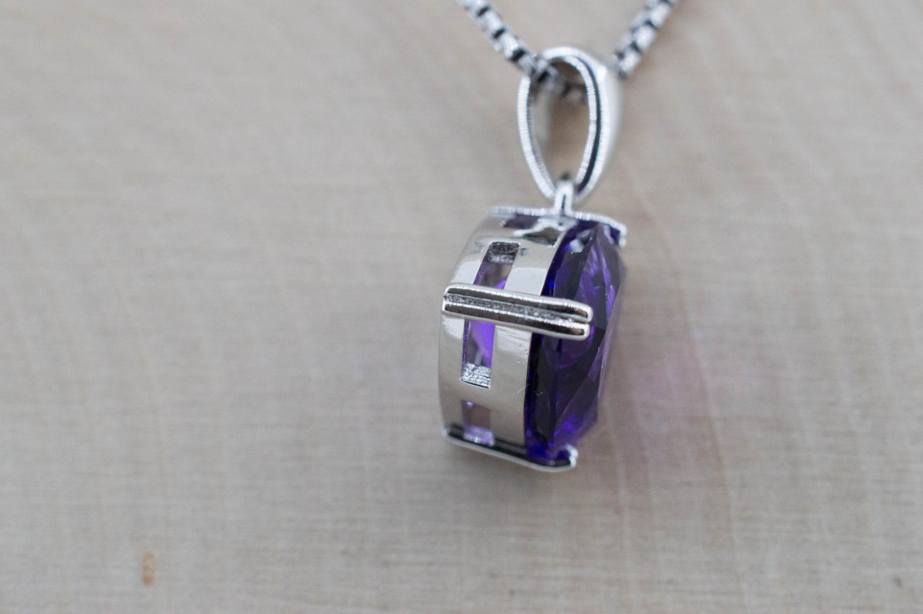 Amethyst Pendant, Natural Untreated Uruguay Amethyst; 5.065cts - Mark Oliver Gems
