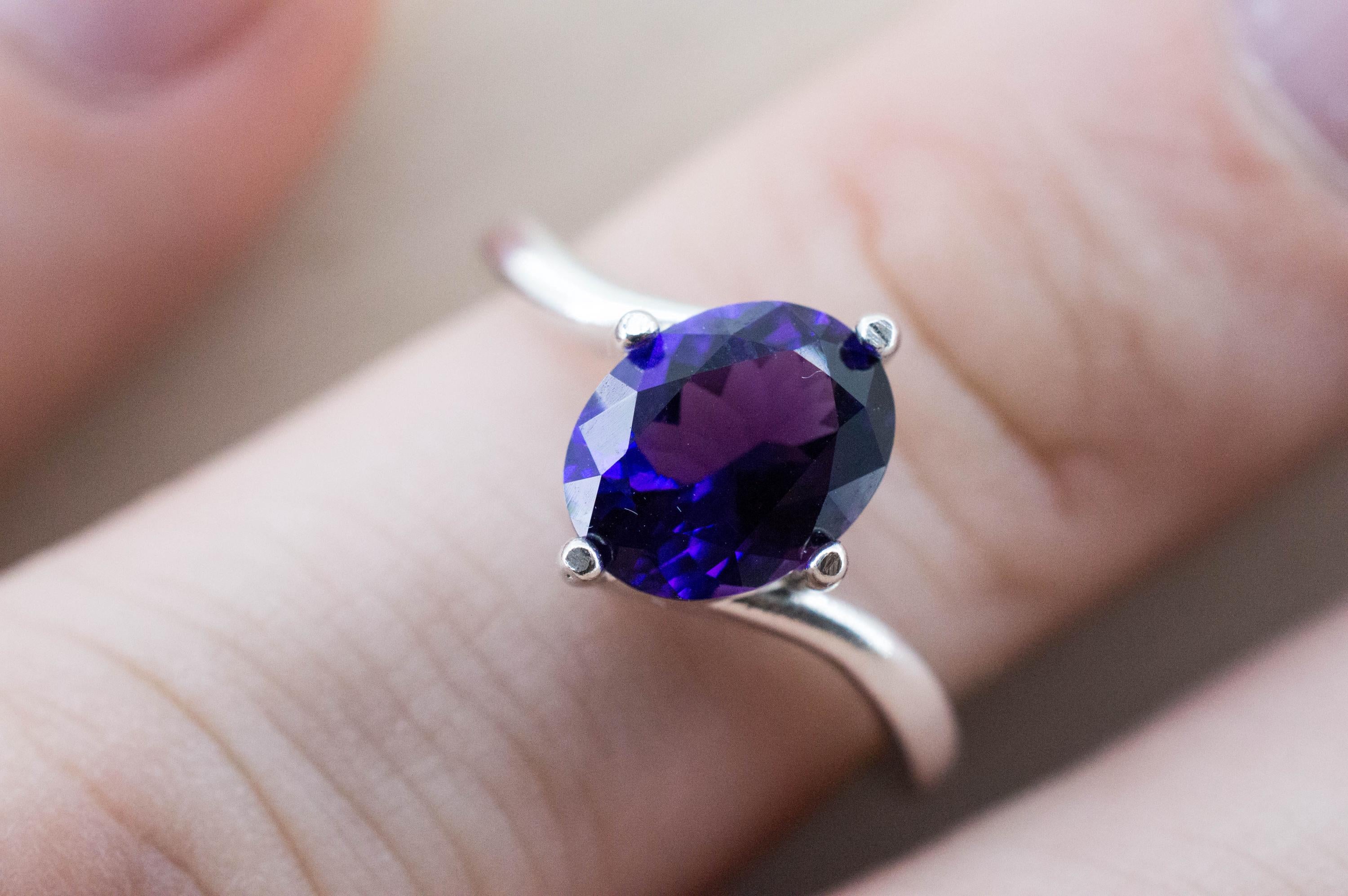 Amethyst Ring; Natural Untreated Uruguay Amethyst; 1.665cts - Mark Oliver Gems