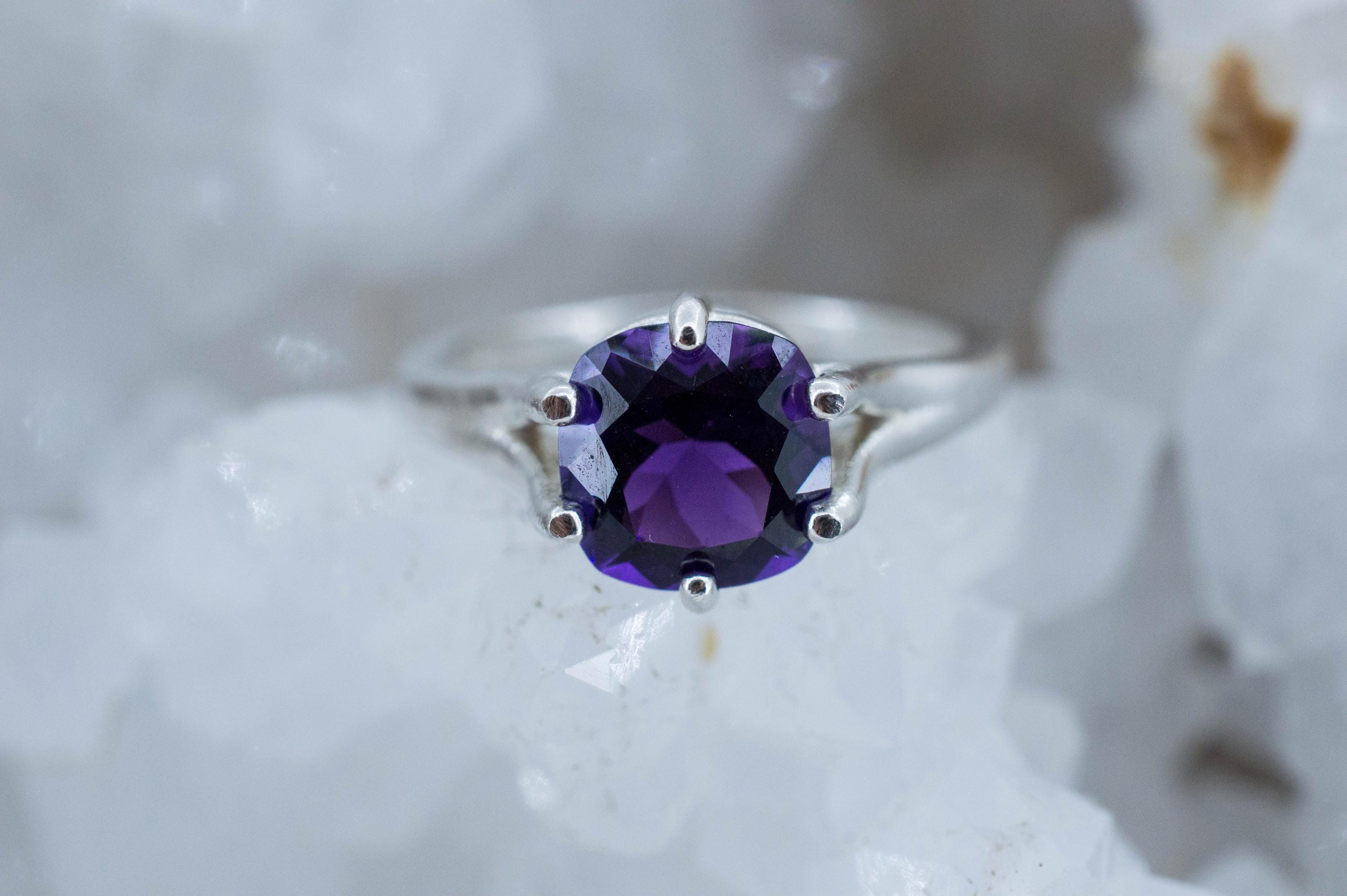 Amethyst Ring; Natural Untreated Uruguay Amethyst; 1.830cts - Mark Oliver Gems