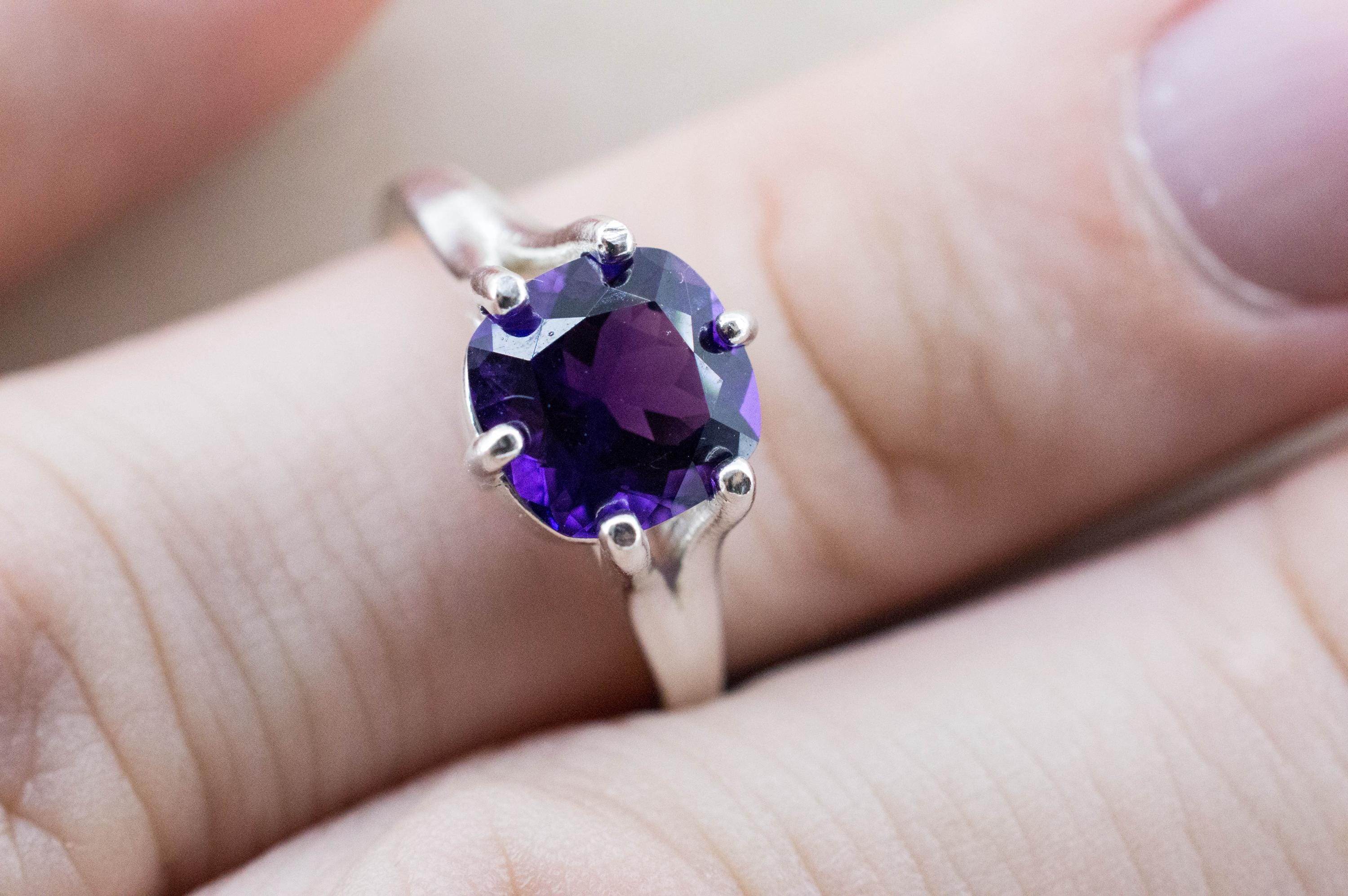 Amethyst Ring; Natural Untreated Uruguay Amethyst; 1.830cts - Mark Oliver Gems