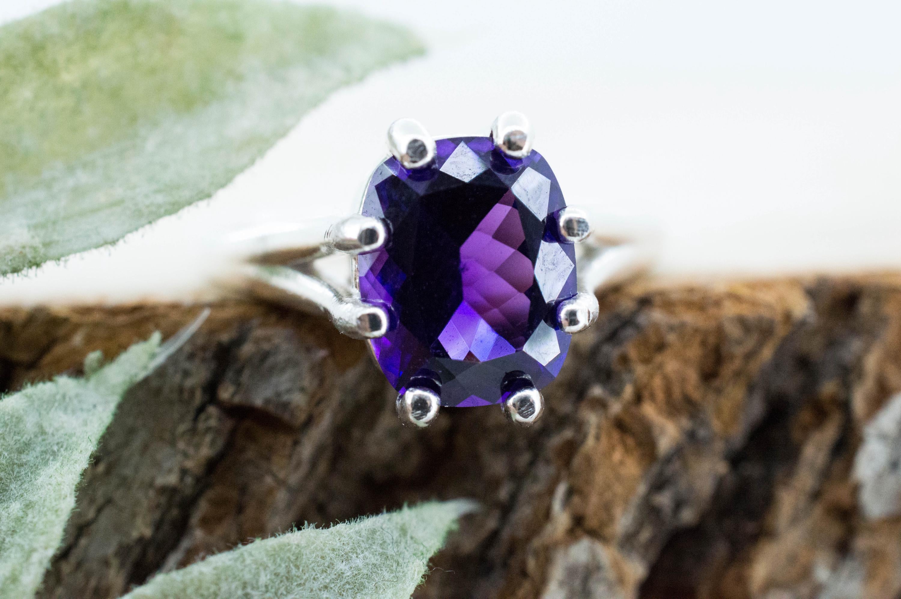 Amethyst Ring; Natural Untreated Uruguay Amethyst; 2.405cts - Mark Oliver Gems