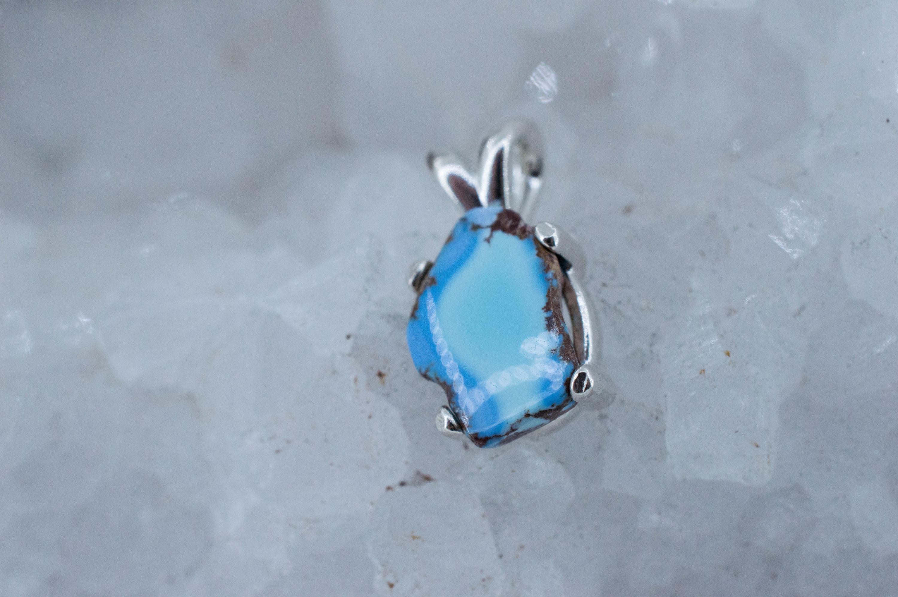 Golden Hills Turquoise Pendant, Natural Untreated Kazakhstan Turquoise; 2.145cts - Mark Oliver Gems
