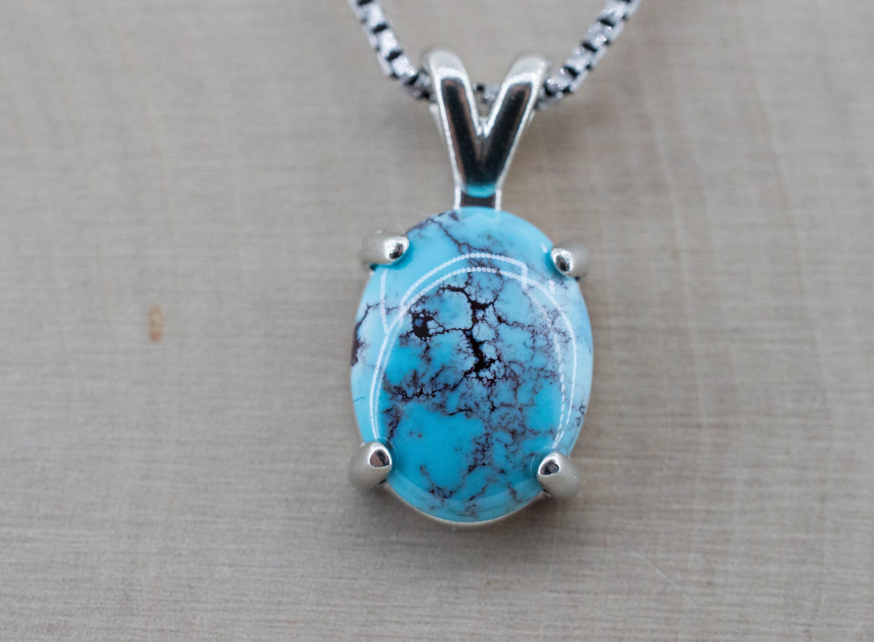 Golden Hills Turquoise Pendant, Natural Untreated Kazakhstan Turquoise; 3.995cts - Mark Oliver Gems