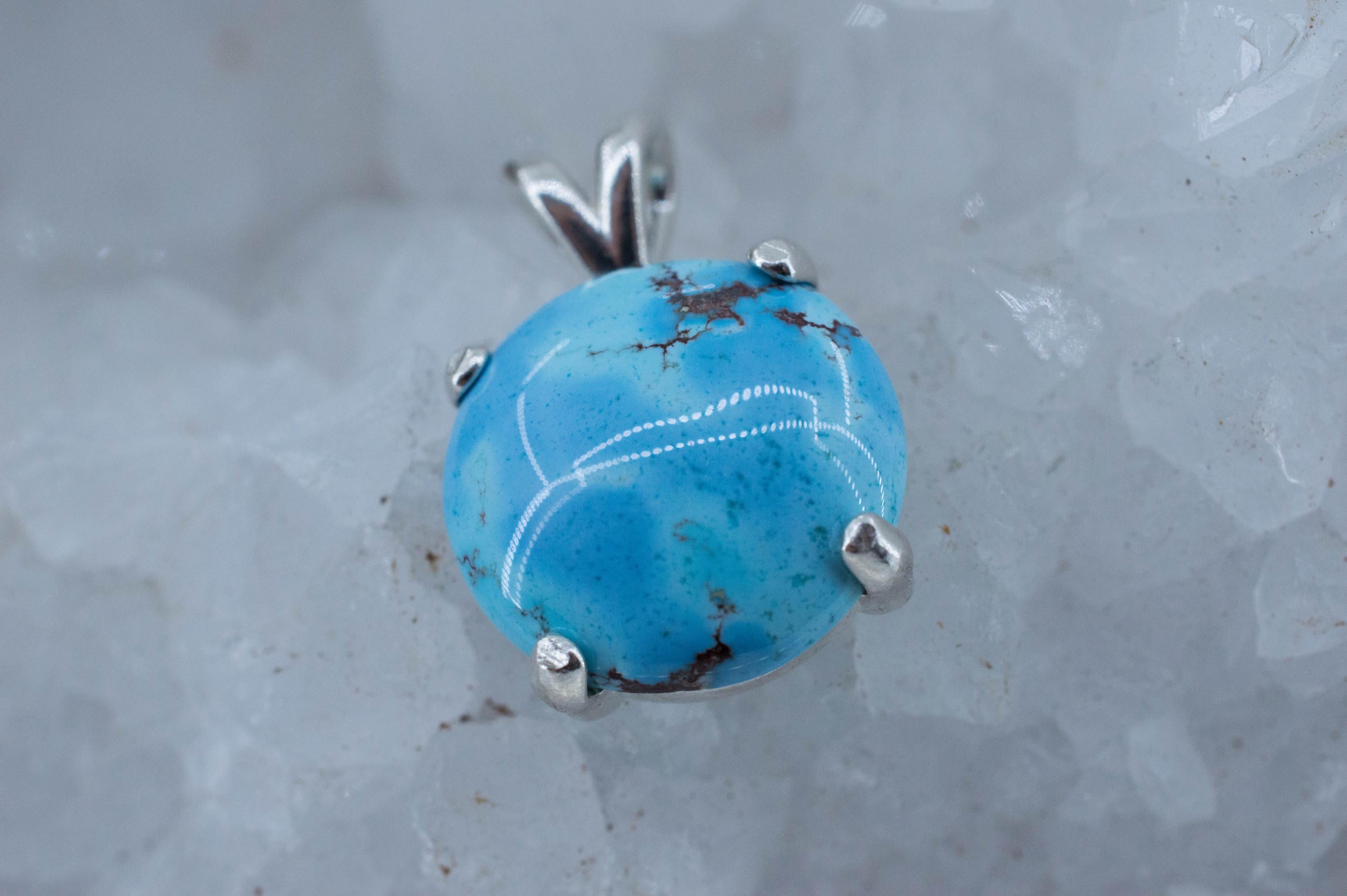 Golden Hills Turquoise Pendant, Natural Untreated Kazakhstan Turquoise; 6.795cts - Mark Oliver Gems