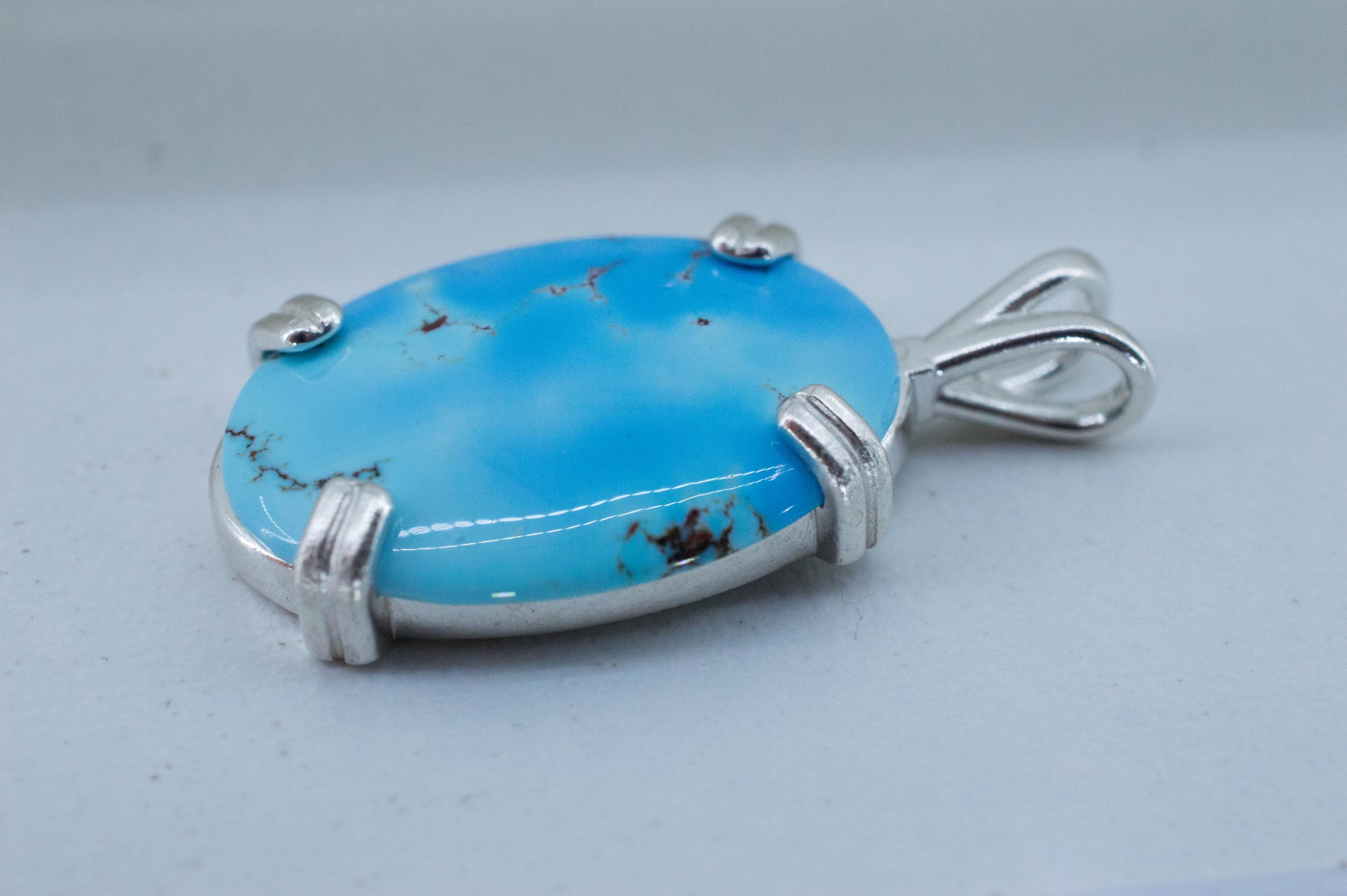 Golden Hills Turquoise Pendant, Natural Untreated Kazakhstan Turquoise; 7.130cts - Mark Oliver Gems
