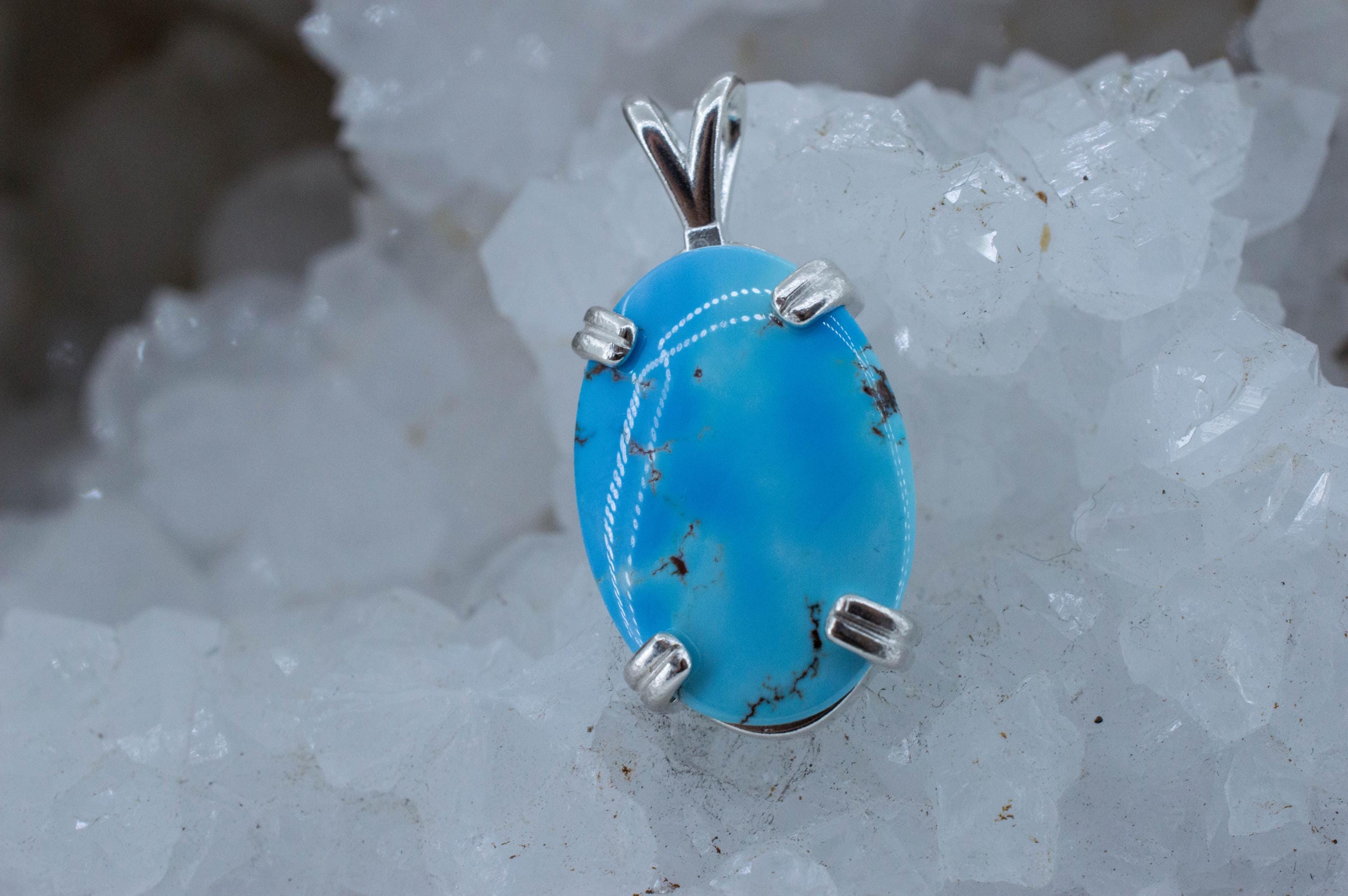 Golden Hills Turquoise Pendant, Natural Untreated Kazakhstan Turquoise; 7.130cts - Mark Oliver Gems