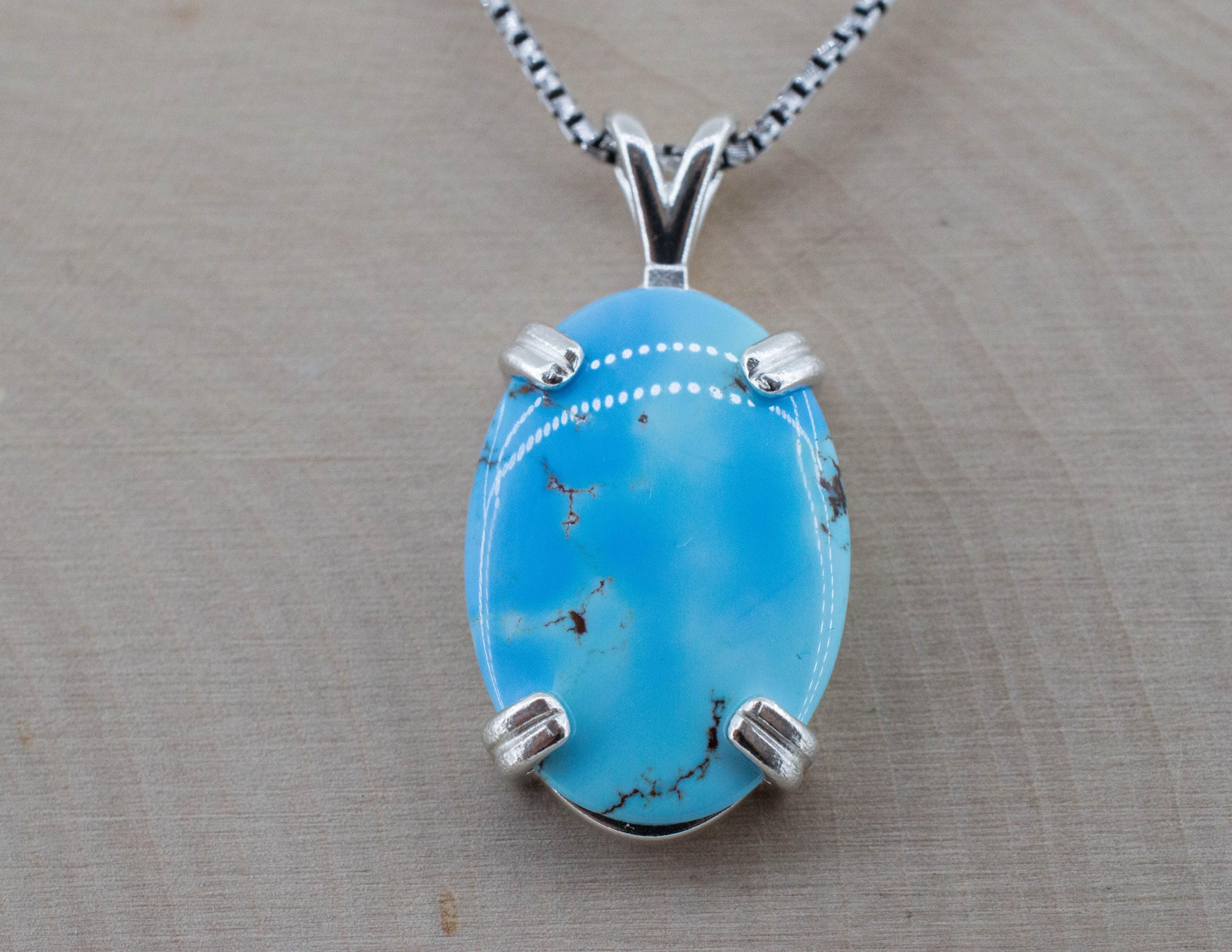 Golden Hills Turquoise Pendant, Natural Untreated Kazakhstan Turquoise; 7.130cts - Mark Oliver Gems