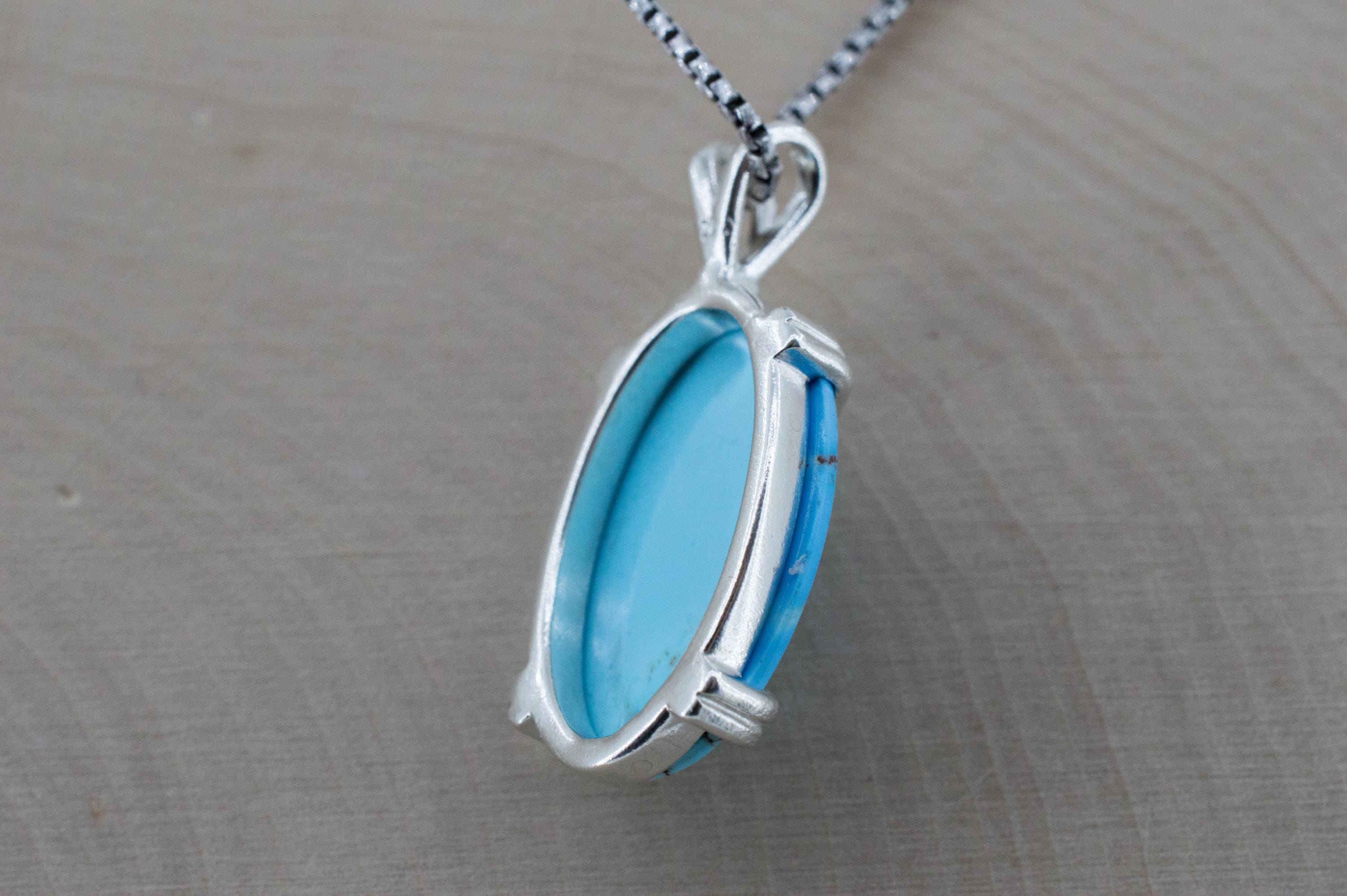 Golden Hills Turquoise Pendant, Natural Untreated Kazakhstan Turquoise; 7.130cts - Mark Oliver Gems