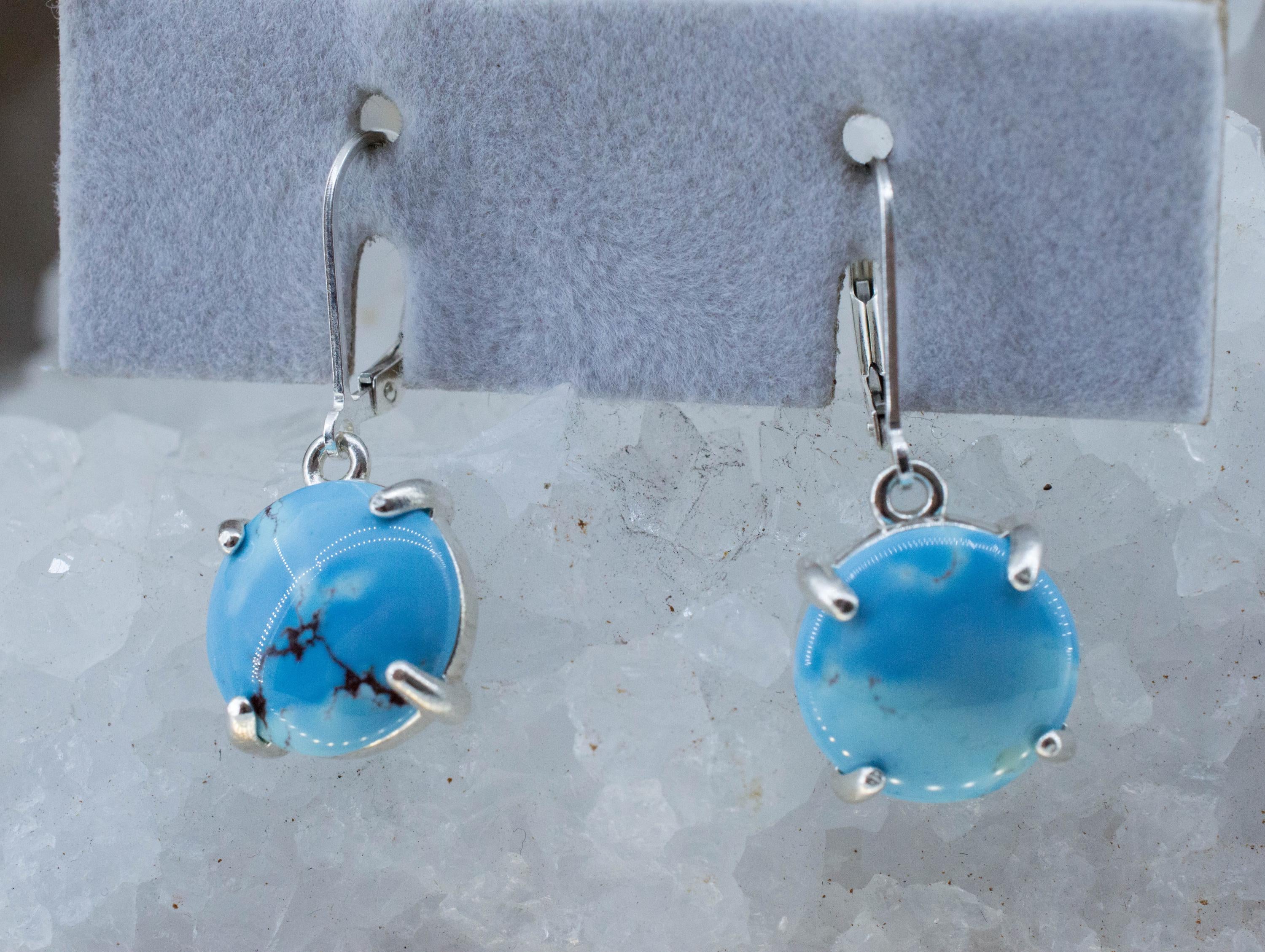 Golden Hills Turquoise Earrings, Natural Untreated Kazakhstan Turquoise; 7.720cts - Mark Oliver Gems