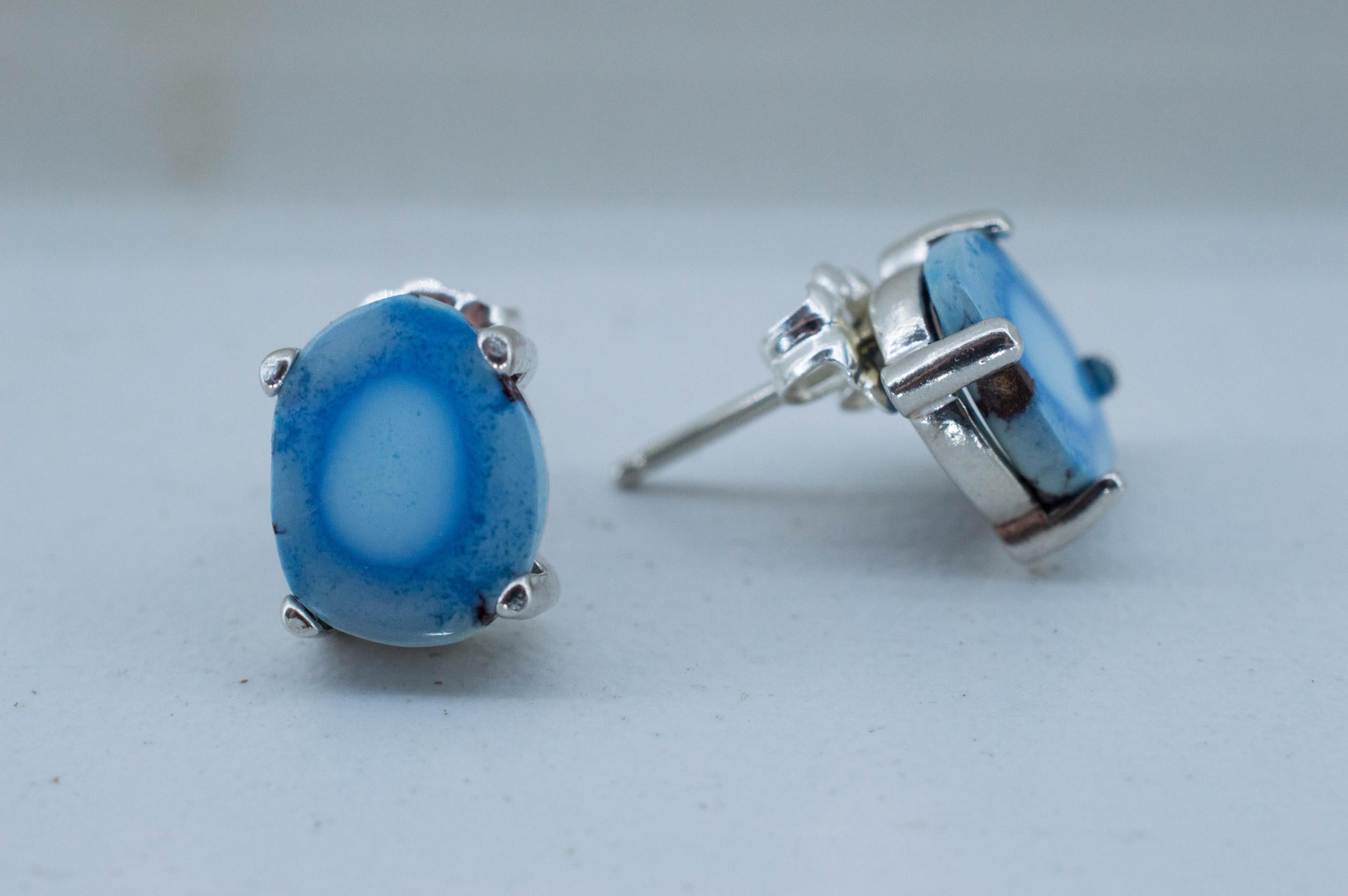 Golden Hills Turquoise Earrings, Natural Untreated Kazakhstan Turquoise; 3.060cts - Mark Oliver Gems